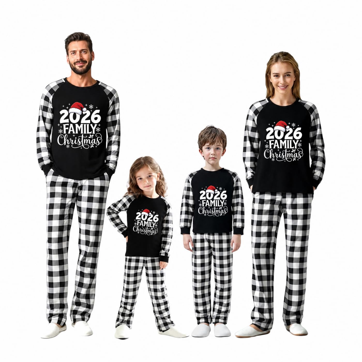 Family Christmas Match Pajamas Christmas Family Pjs Sets With Pocket