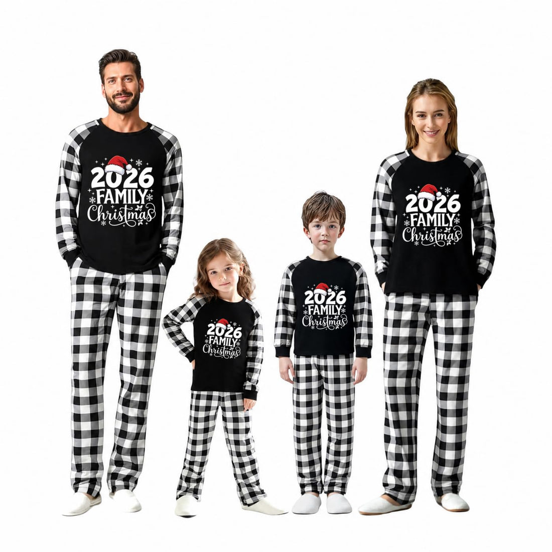 Family Christmas Match Pajamas Christmas Family Pjs Sets With Pocket