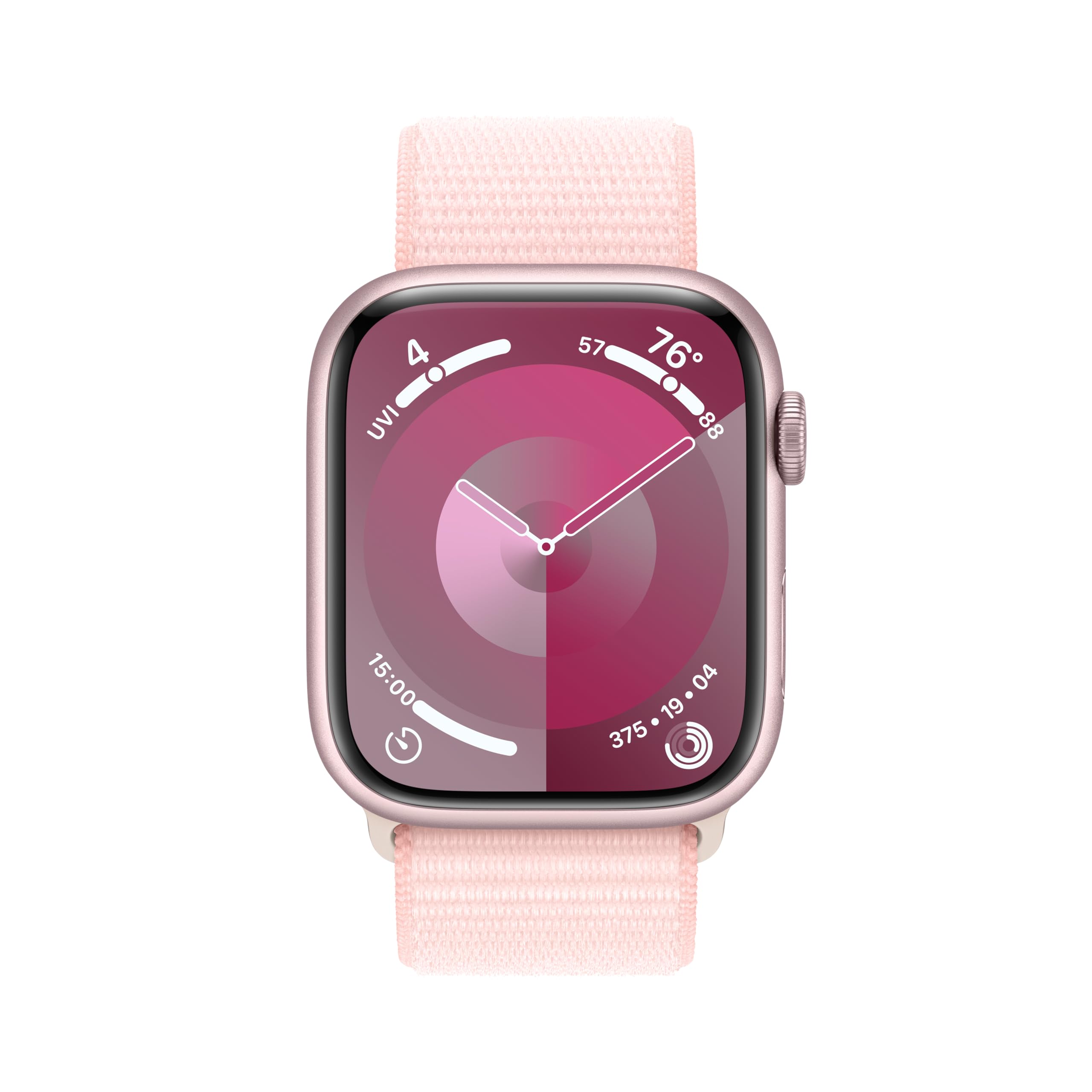 Apple Watch Series 9 [GPS, 45mm] - Starlight Aluminum Case with Starlight Sport Band, S/M (Renewed)