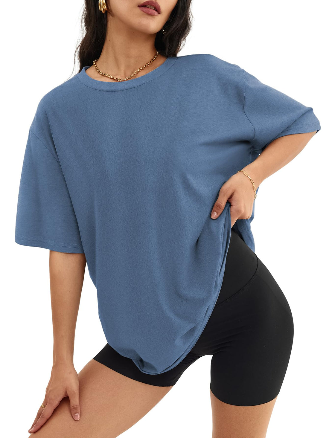 ATHMILE Womens Oversized T Shirts Casual Tee Workout Tops Gym Clothes Summer Loose Fit Short Sleeve Graphics Basic Y2K 2026