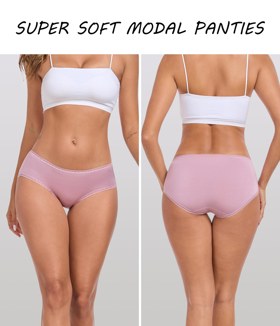 ANLIQI Modal Hipster Underwear Women Soft Moisture Wicking Panties 3/6 Pack