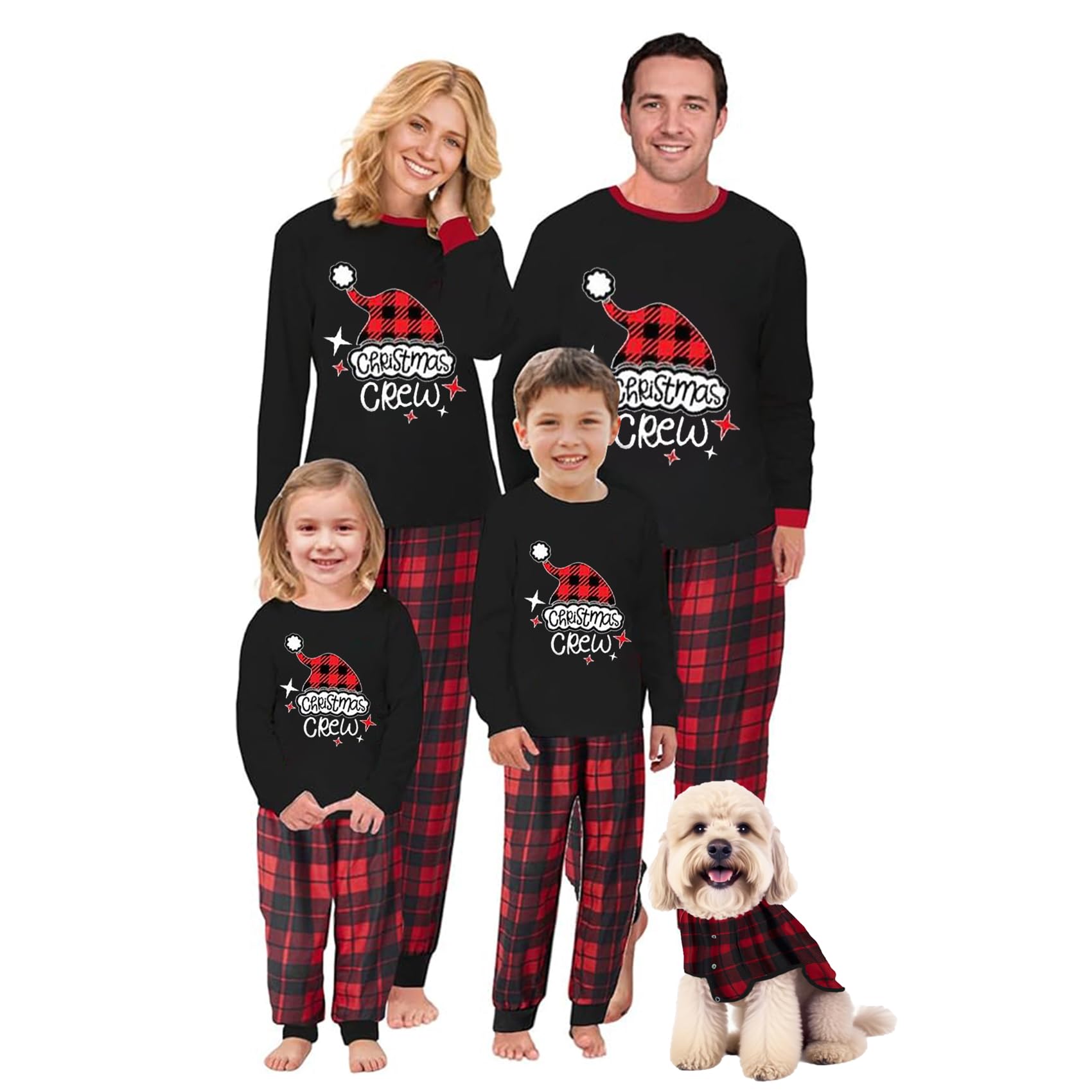OAKFashion Christmas Pajamas for Family, Xmas Pajamas Family Christmas Pjs Matching Sets Holiday Nightwear Jammies