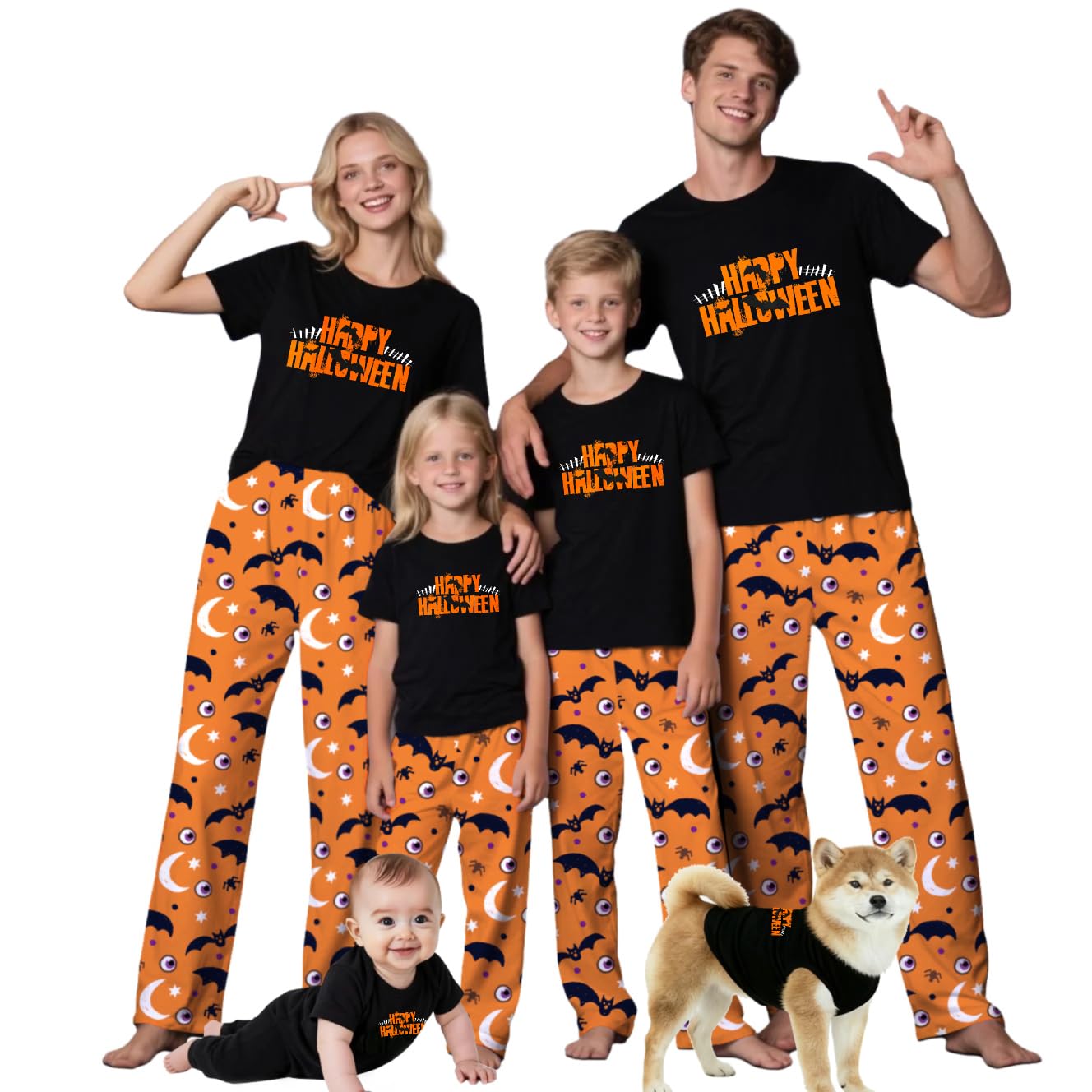 TEERAPHIQUE Halloween Pajamas for Family Couples Holiday PJS Matching Sets