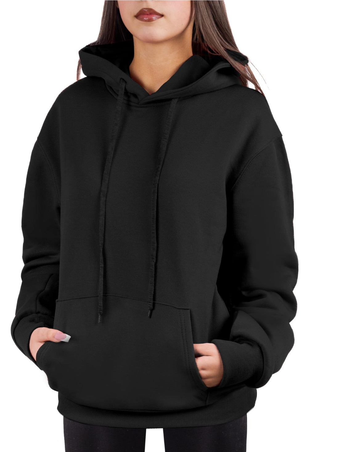Oversized Pullover Hoodie for Women Soft Fleece Cotton Blend, Cozy Everyday Sweatshirt