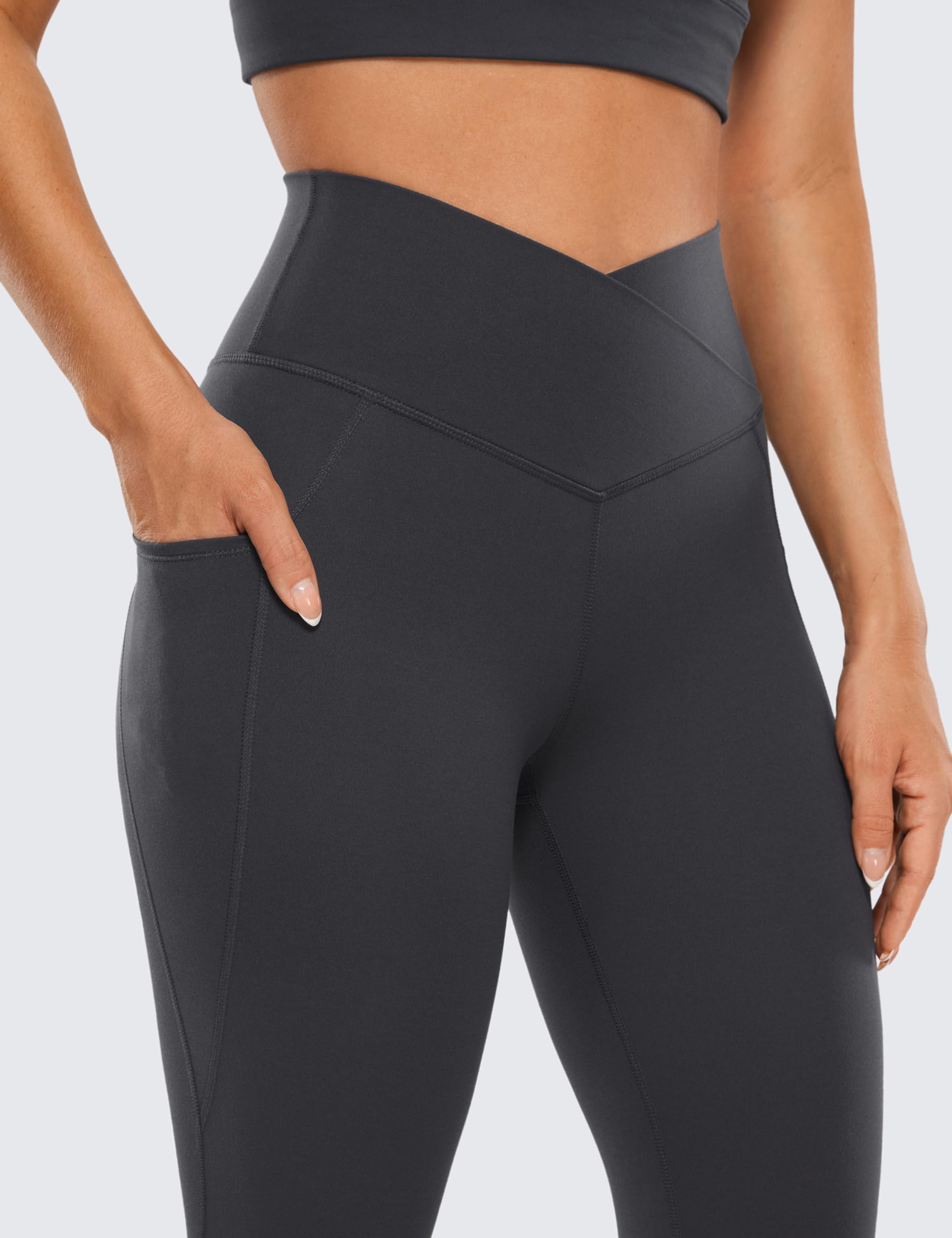 CRZ YOGA Cross Waist Leggings Pockets 25"