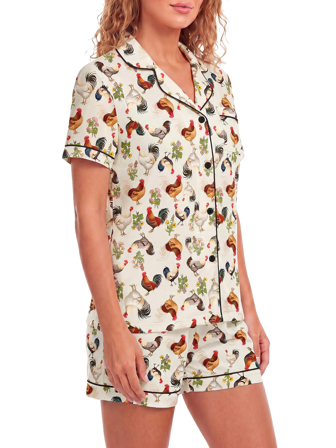 LYANER Women's Heart Print Pajamas Sets
