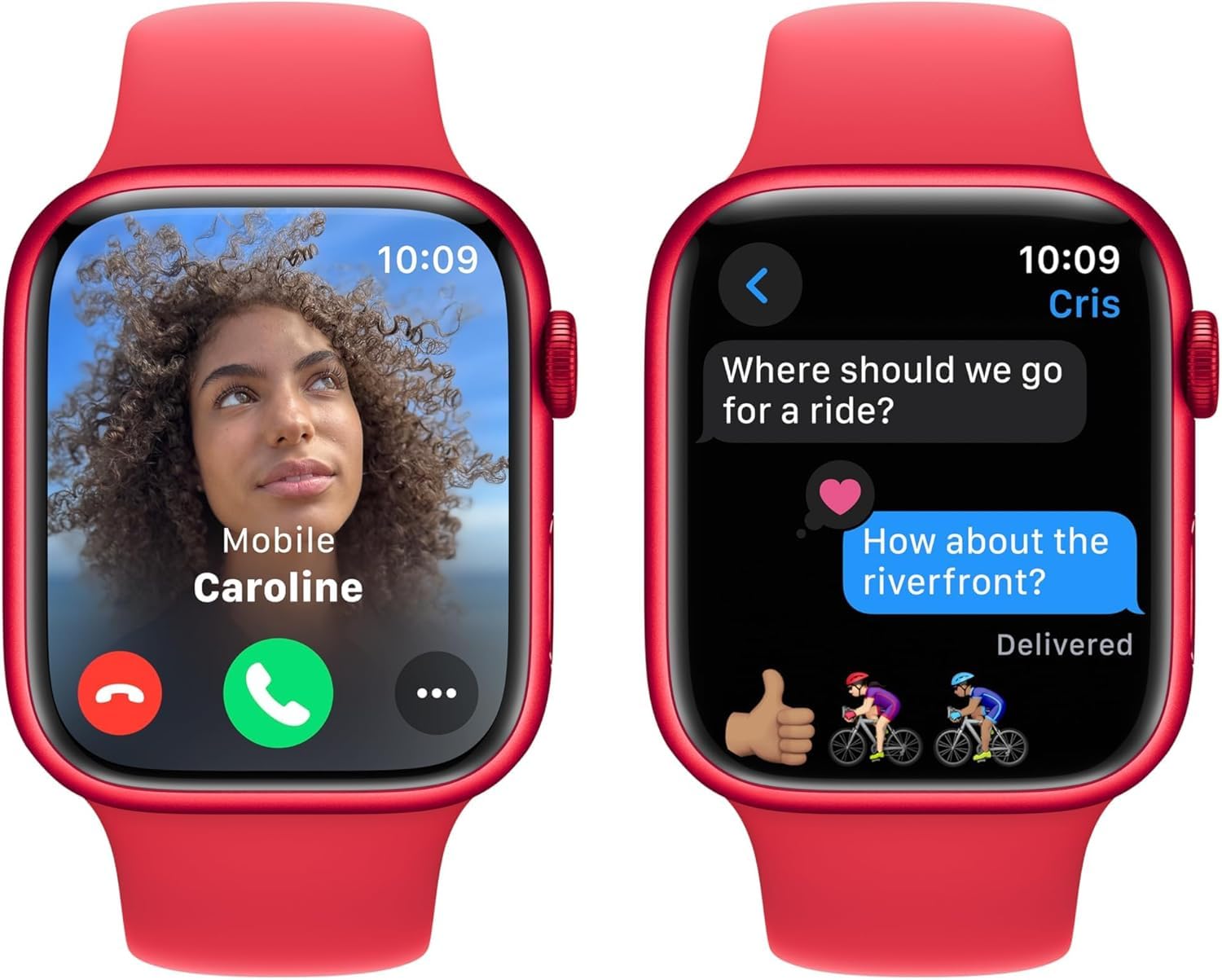 Apple Watch Series 9 [GPS 45mm] Midnight Aluminum Case with Midnight Sport Band M/L (Renewed)