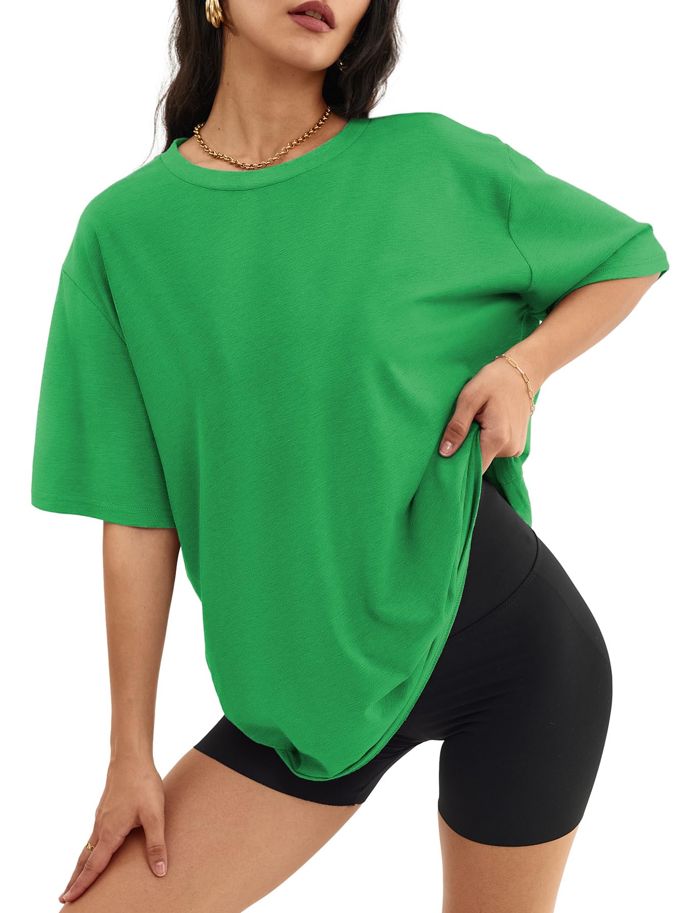 ATHMILE Womens Oversized T Shirts Casual Tee Workout Tops Gym Clothes Summer Loose Fit Short Sleeve Graphics Basic Y2K 2026