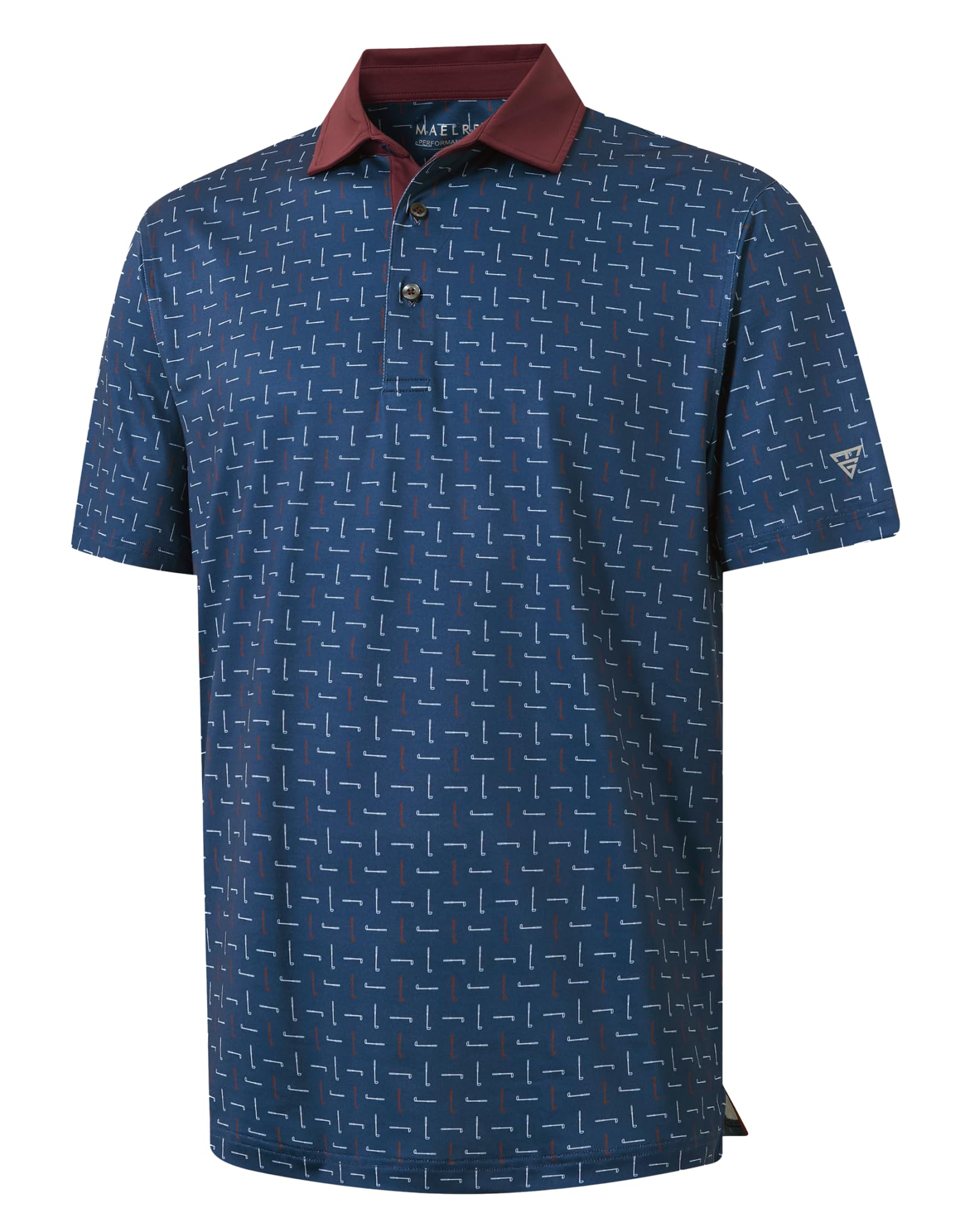 M MAELREG Golf Shirts for Men Short Sleeve Print Patterns Moisture Wicking Performance Lightweight Collared Mens Polo Shirts