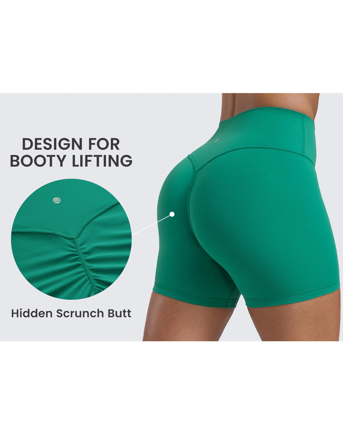 CRZ YOGA Secretsculpt Biker Shorts 4" | Booty Scrunch Butt, Butterlift, Buttery Soft, Moderate Compression, Workout, Pilates, No Front Seam, High Waist, for Women