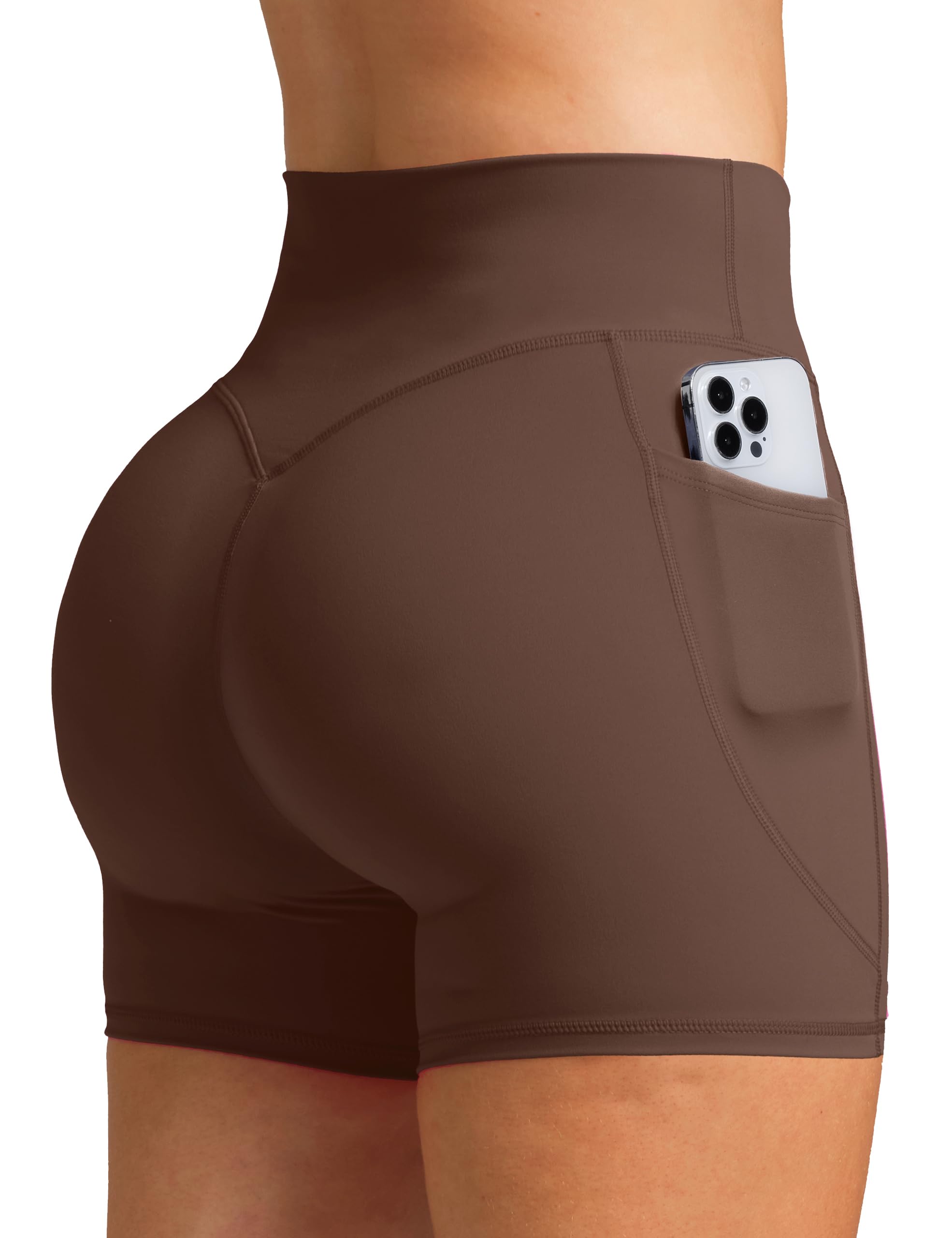 Olmlmt Biker Shorts Women 4.5" with Pockets High Waisted Spandex Yoga Workout Shorts