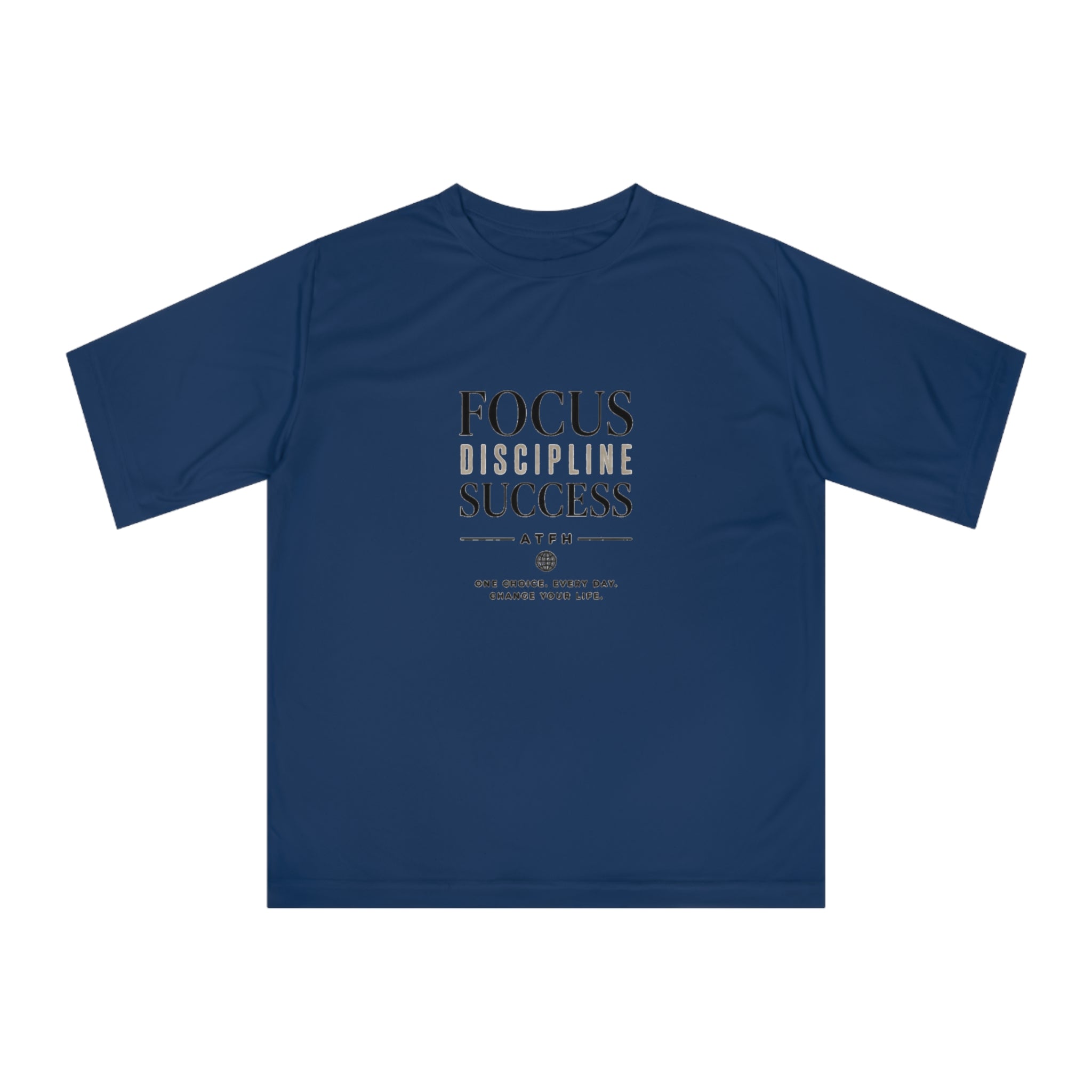 Focus Discipline Success Performance T-Shirt — Motivational Gym Tee Printify