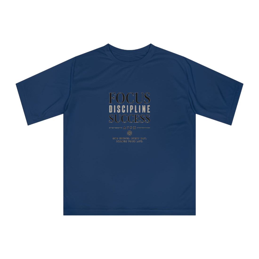 Focus Discipline Success Performance T-Shirt — Motivational Gym Tee Printify