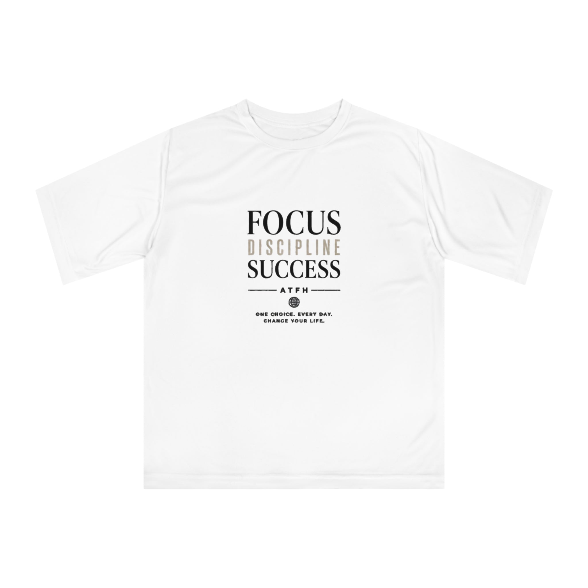 Focus Discipline Success Performance T-Shirt — Motivational Gym Tee Printify