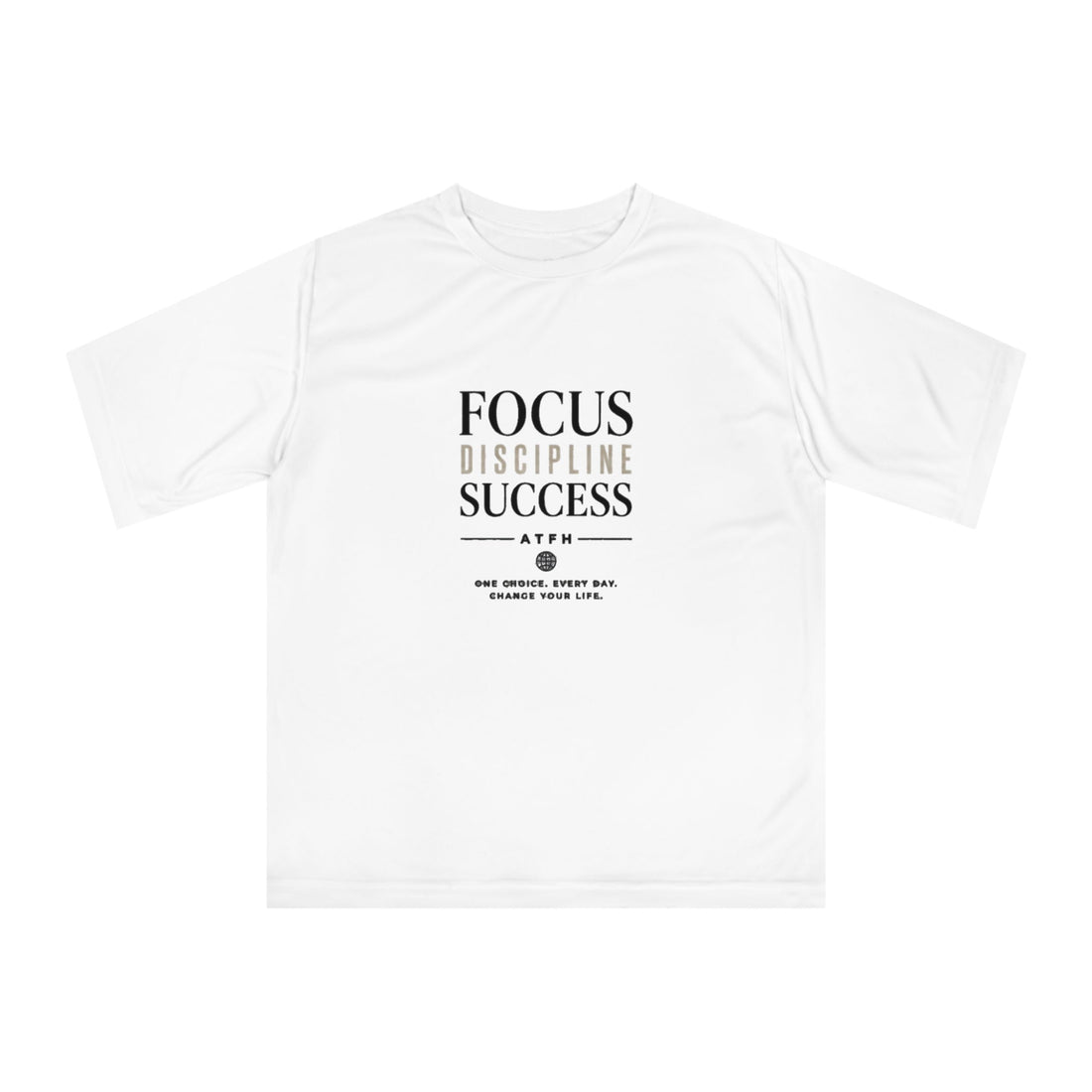 Focus Discipline Success Performance T-Shirt — Motivational Gym Tee Printify