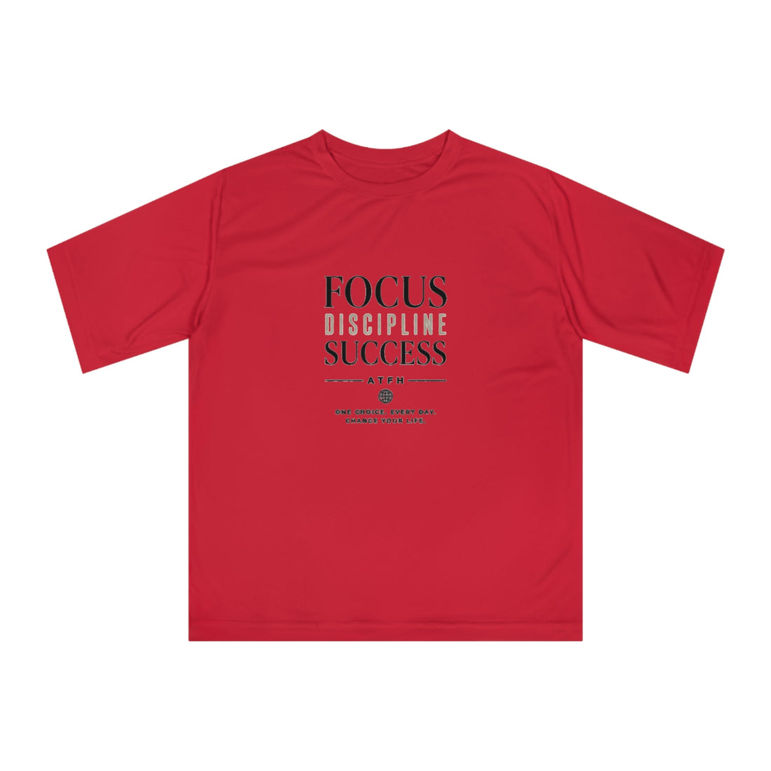 Focus Discipline Success Performance T-Shirt — Motivational Gym Tee Printify