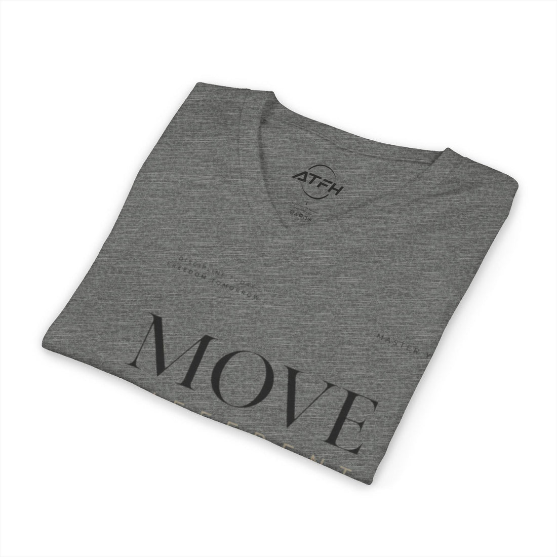 Move Different V-Neck Tee — Minimal Motivational Graphic Shirt Printify