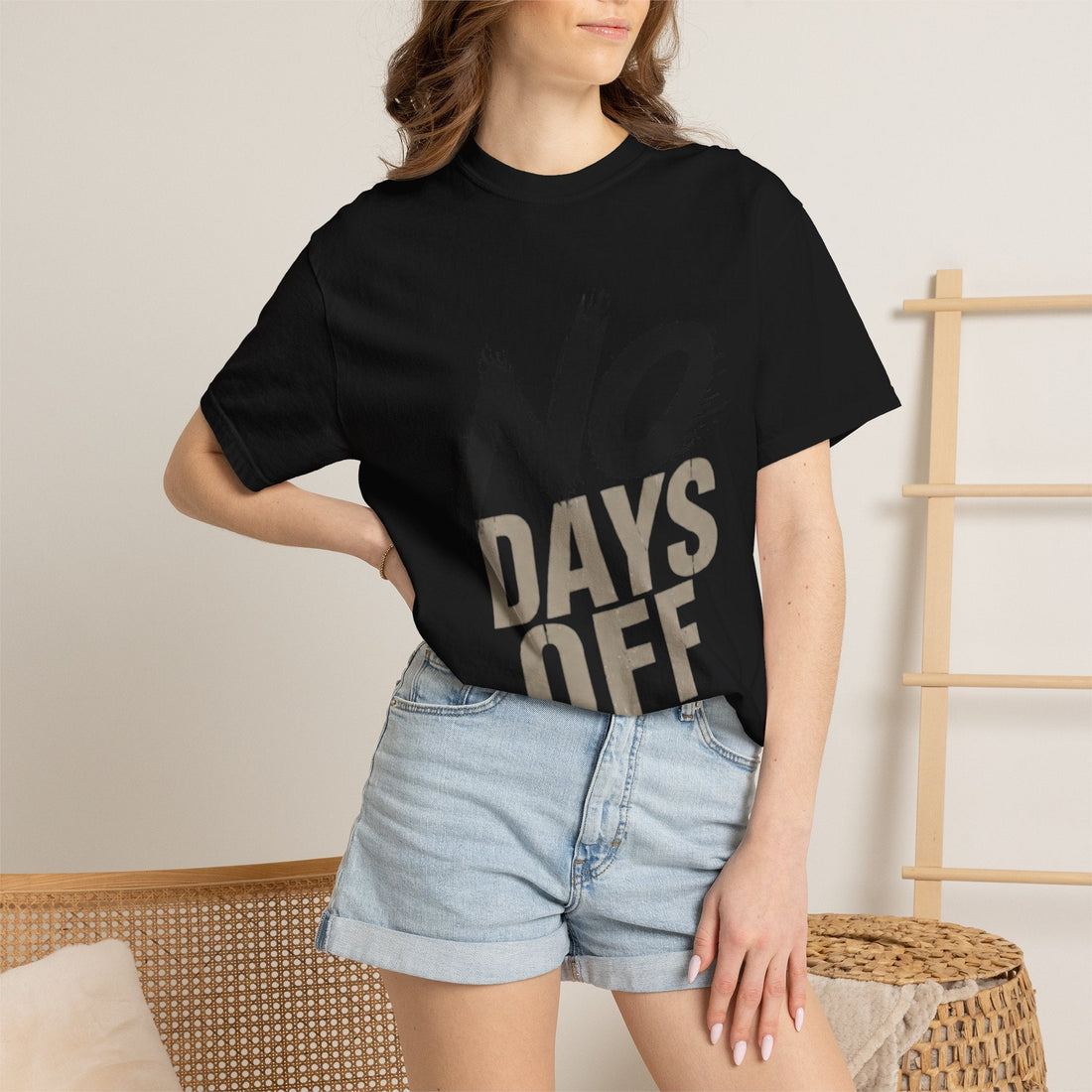 No Days Off T-Shirt — Motivational Fitness Tee for Workout & Training Printify