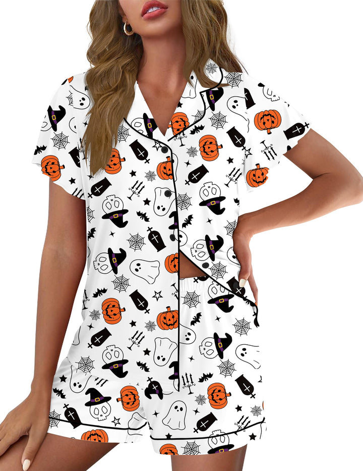 Ekouaer Pajamas for Women Set Button Up Bridal Pjs Ruffle Sleeve