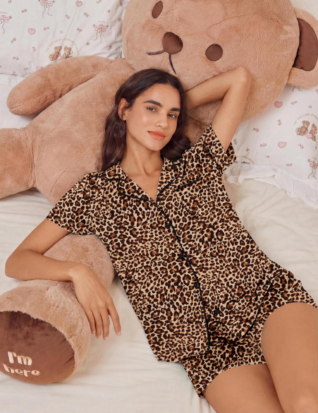 Ekouaer Womens Pajamas Set Soft Classic Notch Collar Bride Pjs Comfy Short Sleeve Sleepwear Loungewear