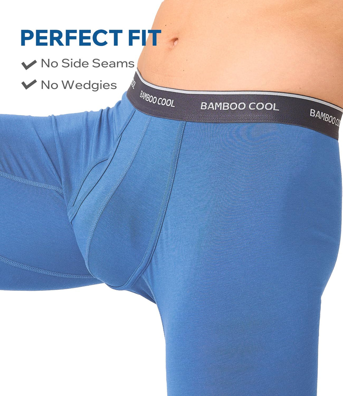 BAMBOO COOL Ultra Soft Mens Underwear Boxer Briefs 6-Pack | Bamboo Fabric‌,No Ride Up,More Breathable Than Cotton