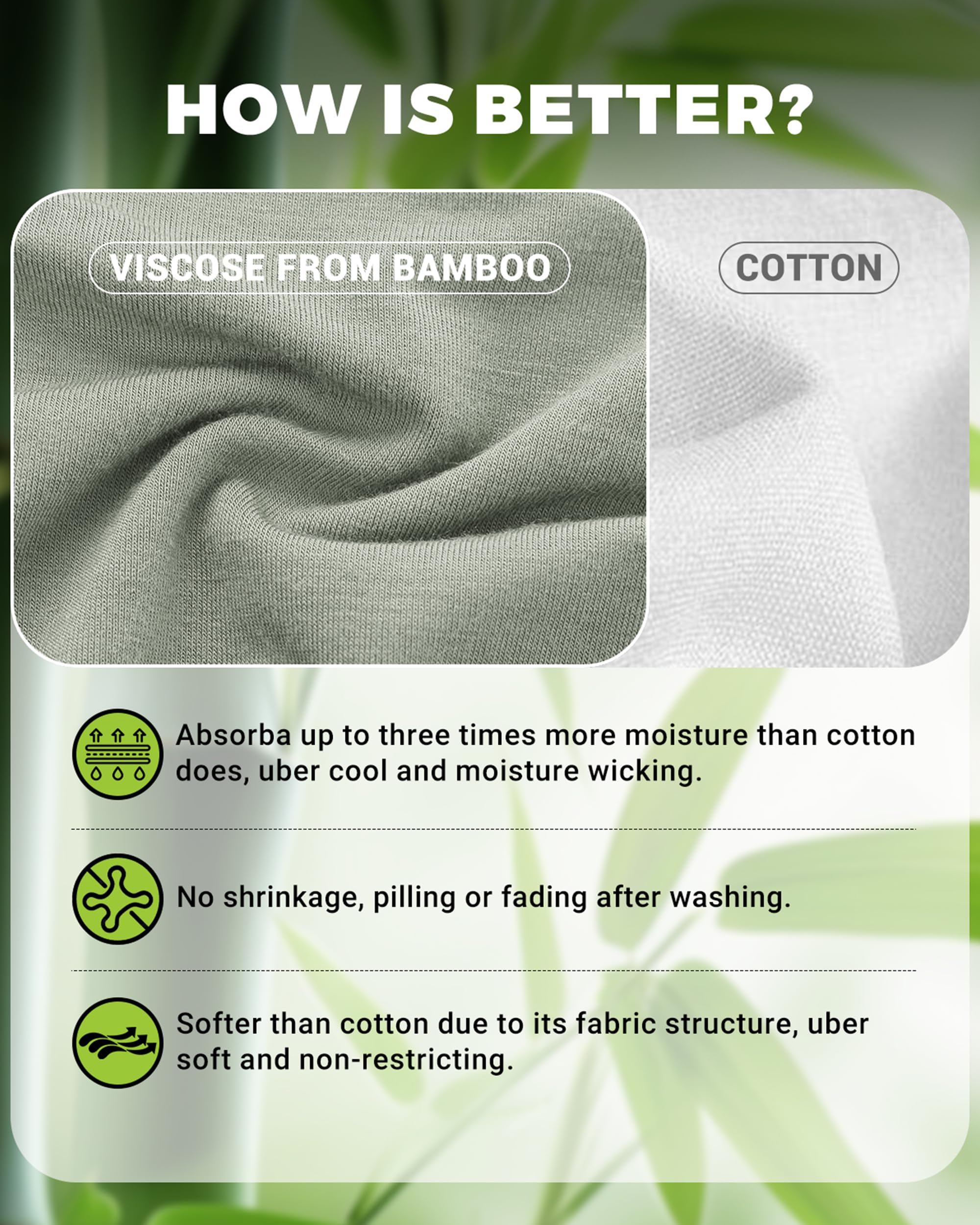 BAMBOO COOL Womens Underwear, Moisture-Wicking Briefs, Soft and Breathable Panties, Mid Waist, 5-Pack