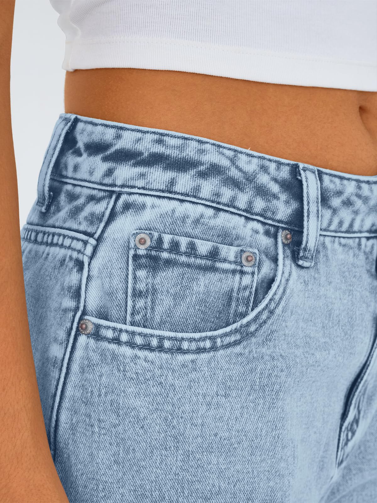 Trendy Queen Women High Waisted Straight Wide Leg Jeans Stretch Baggy Pants | High Rise Denim, Relaxed Fit Trousers, Retro Y2K Aesthetic, Streetwear Style, Long Straight Leg Pants
