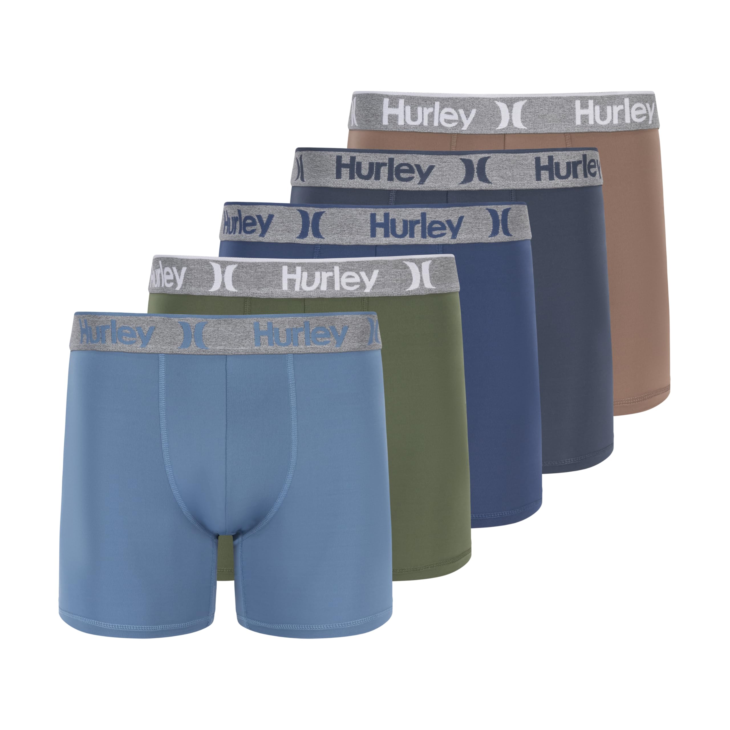 Hurley mens 5 Pack Stretch Boxer Briefs