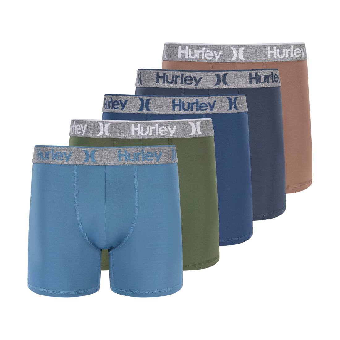 Hurley mens 5 Pack Stretch Boxer Briefs