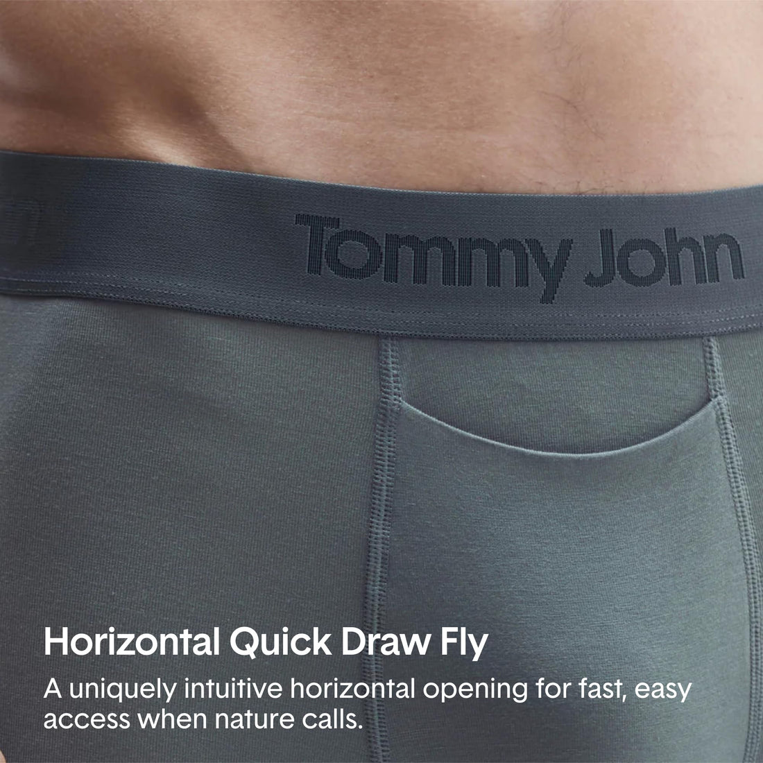 Tommy John Men's Trunk 4” Underwear, Second Skin Boxers with Supportive Contour Pouch, Soft, Breathable Stretch Fabric Boxers