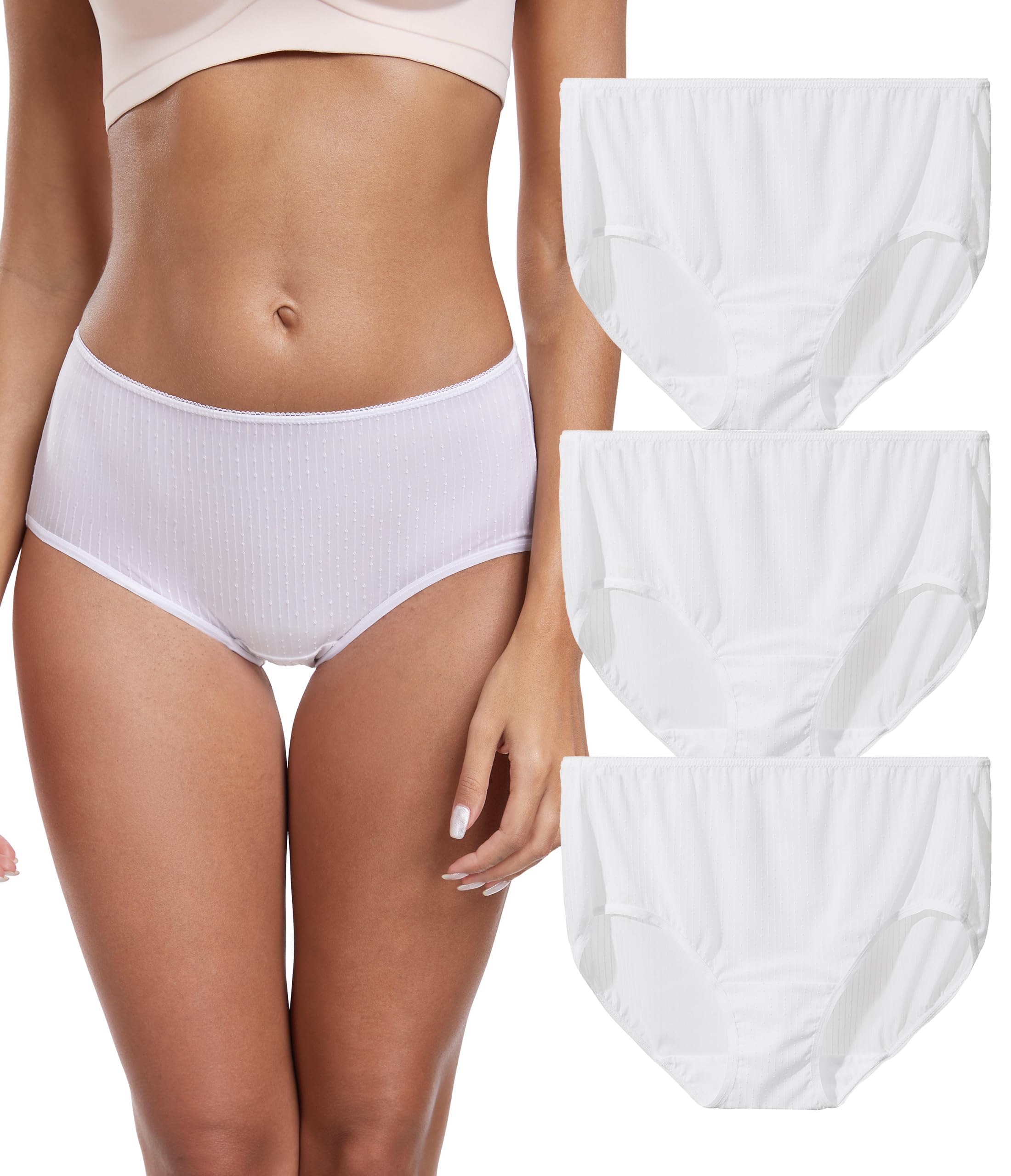 ANLIQI Quick Dry Underwear for Women Travel Panties Pack Hipster Panty Soft & Lightweight Bikini Brief Stay Fresh Undies