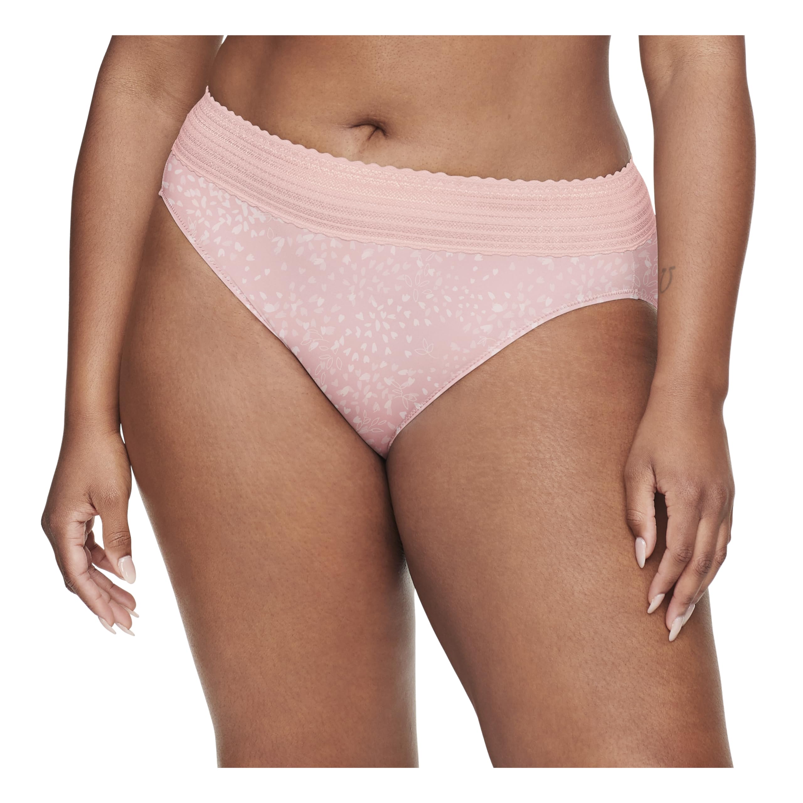 Warner's Women's No Pinching, No Problems Dig-Free Comfort Waist with Lace Microfiber Hi-Cut 5109J