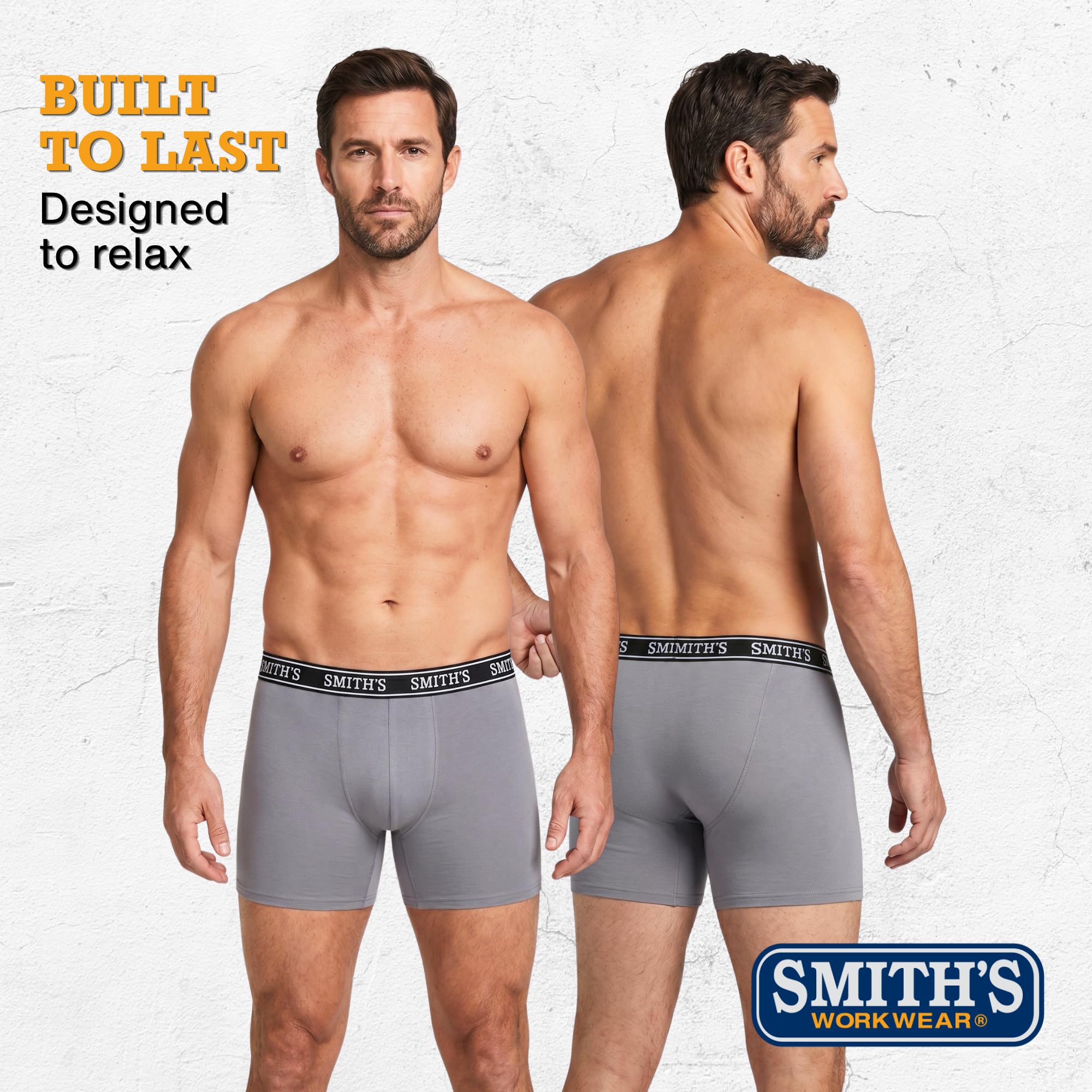 Smiths Mens Underwear 7 Pack Mens Boxer Briefs for Men Soft Cotton Stretch