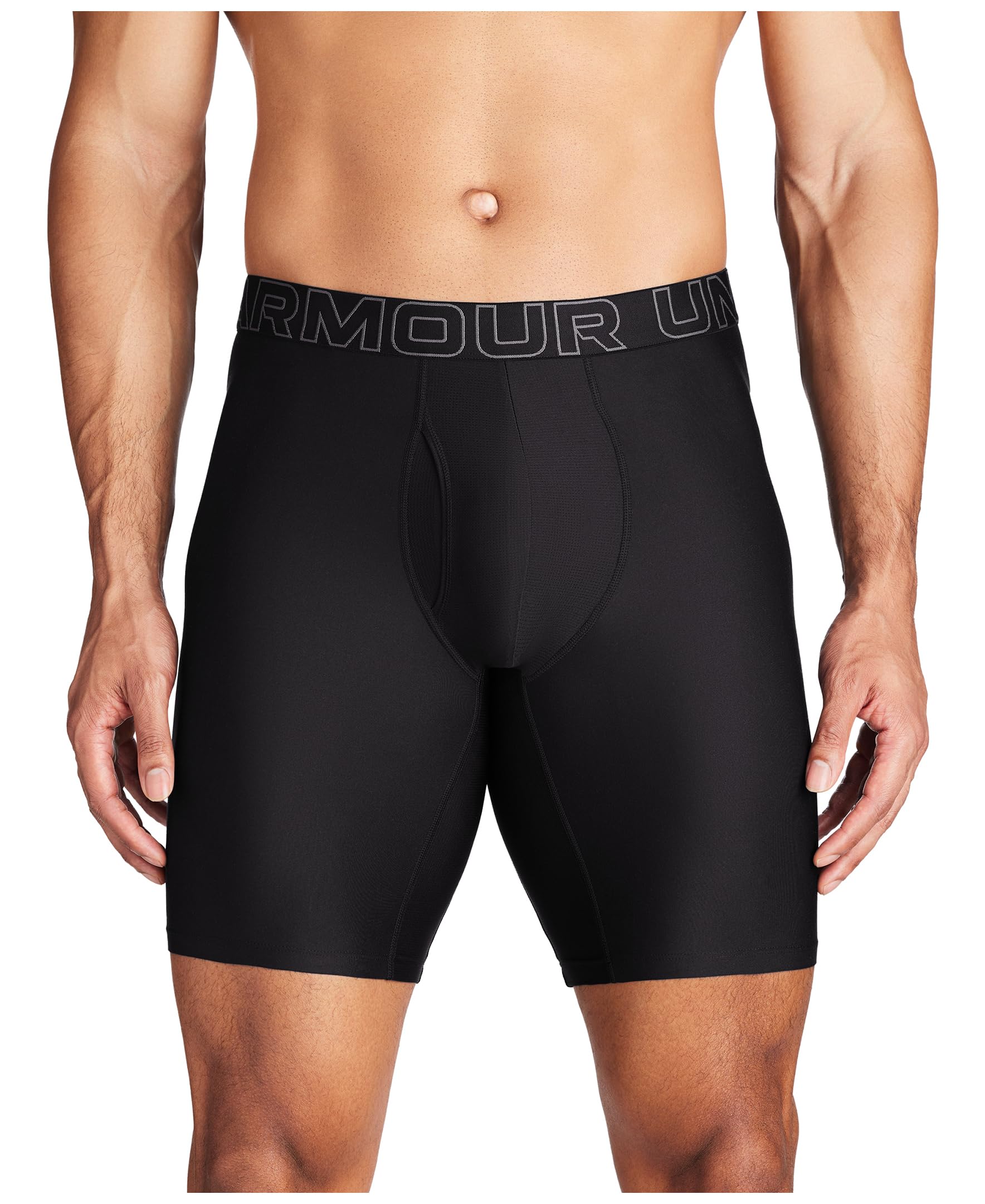 Under Armour Men's Performance Tech Long-Leg Boxerjock Brief Underwear, 9" Inseam, All-Day Comfort & Ultra-Soft, 3-Pack
