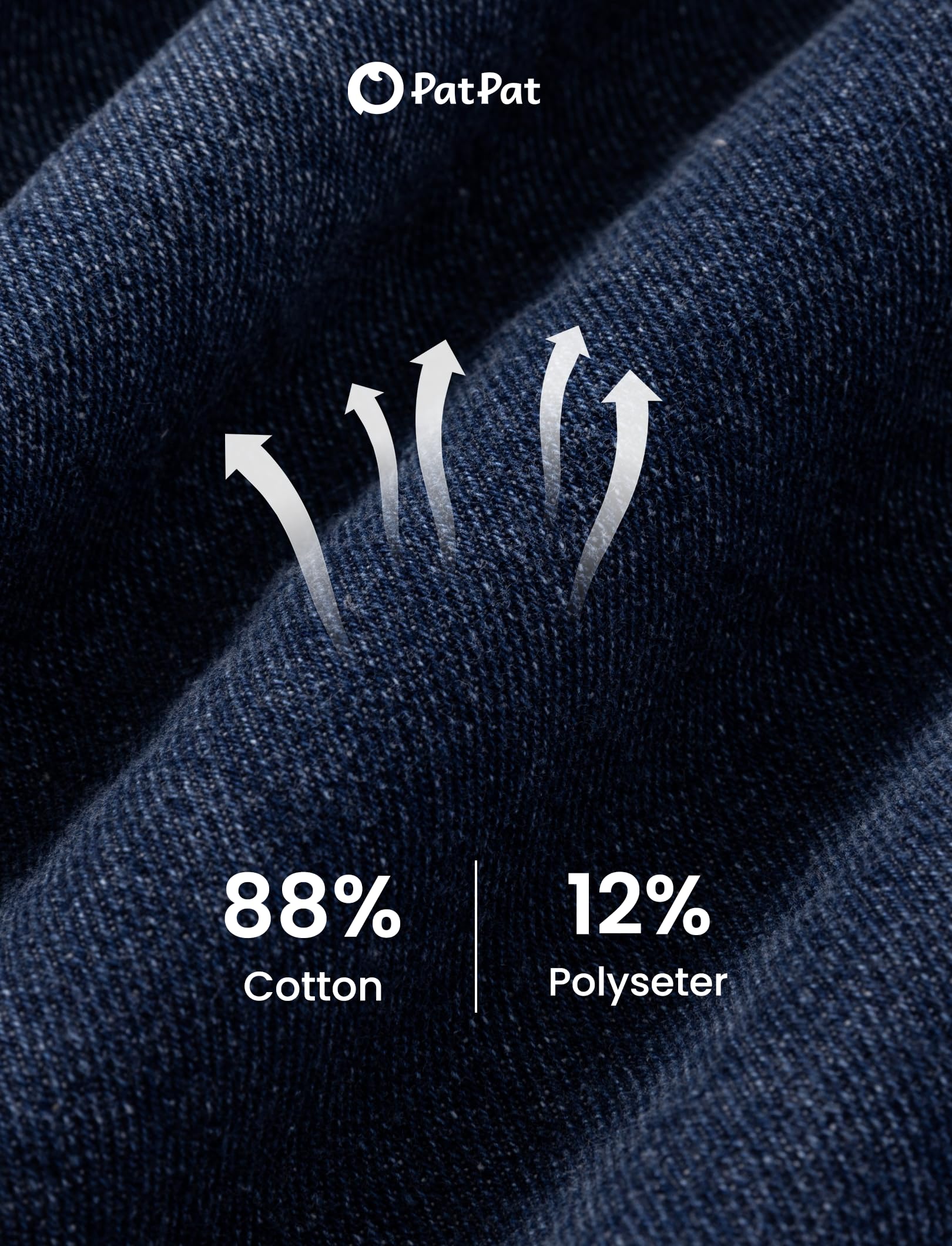 PATPAT Boys Baggy Jeans, Classic Straight Leg Jeans for Boys, 5-14 | Comfort & Breathable Boys' Jeans, Elastic Baggy Pants for Growing Child, School Attire, Outdoor, Gift Giving