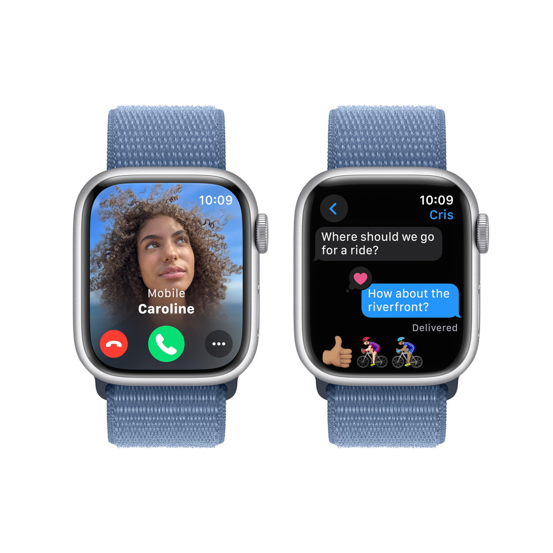 Apple Watch Series 9 [GPS, 45mm] - Starlight Aluminum Case with Starlight Sport Band, S/M (Renewed)