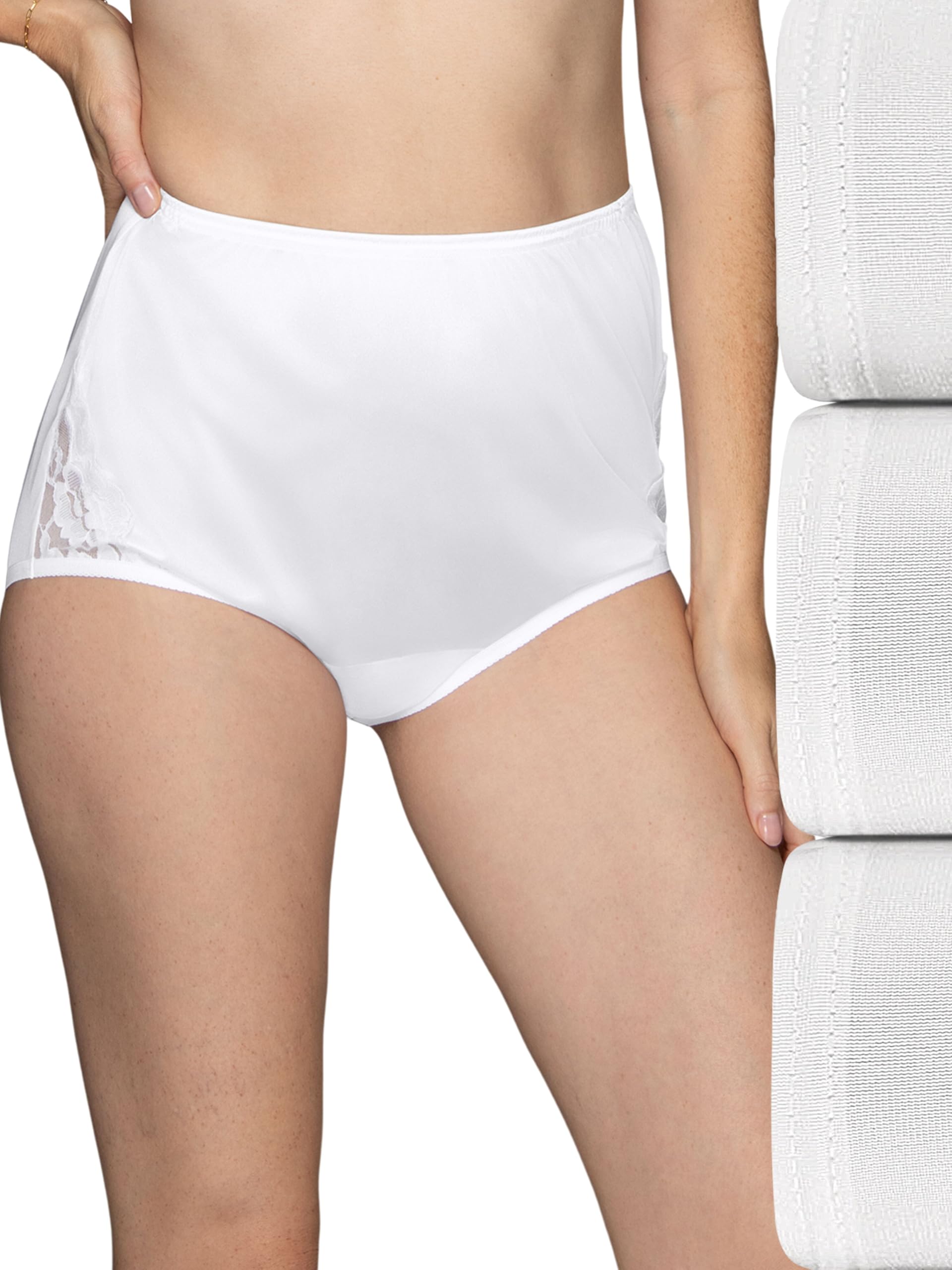 Vanity Fair Women's High Waisted Underwear, Full Coverage Ladies Panties, Perfectly Yours Briefs
