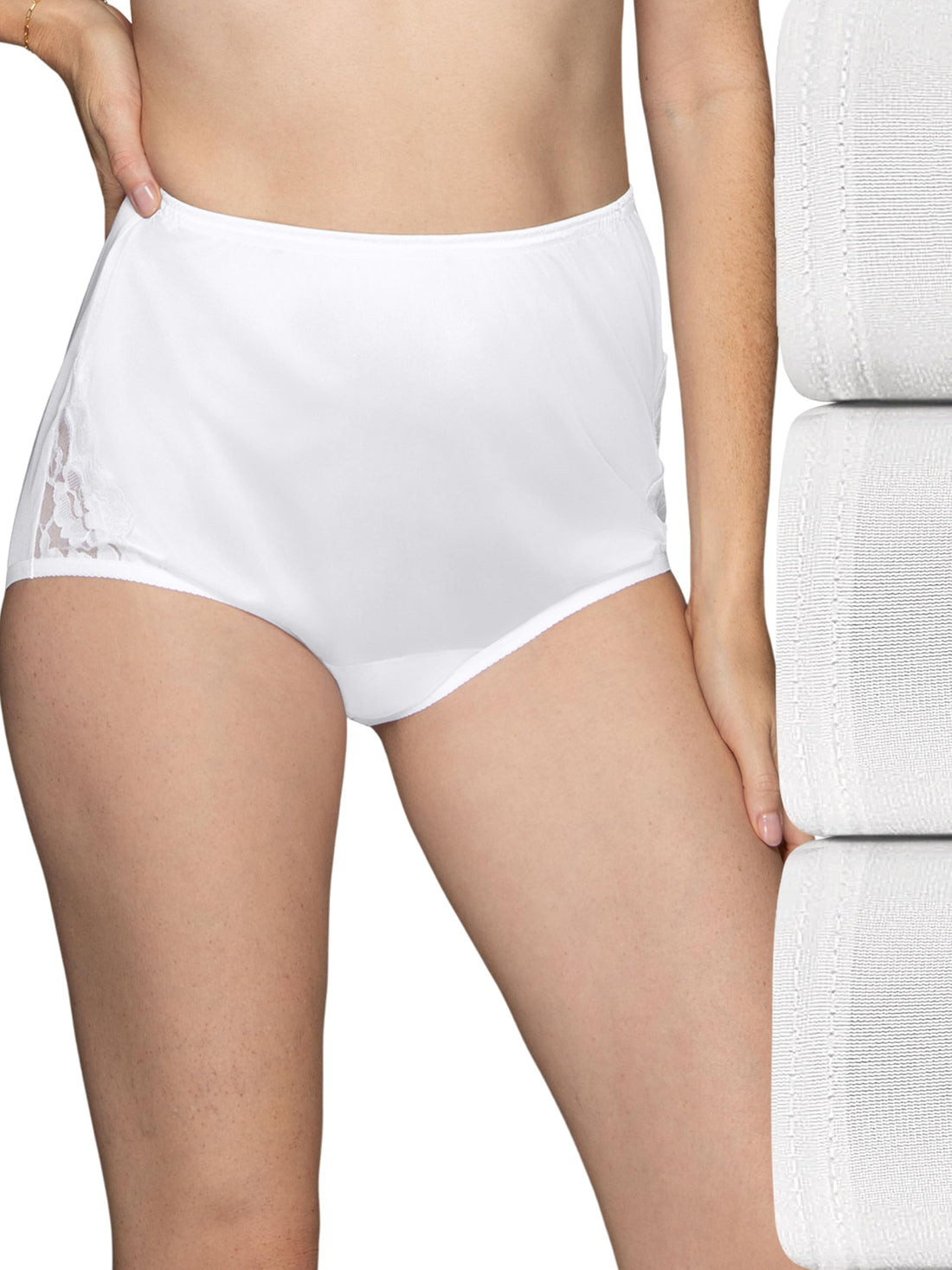 Vanity Fair Women's High Waisted Underwear, Full Coverage Ladies Panties, Perfectly Yours Briefs