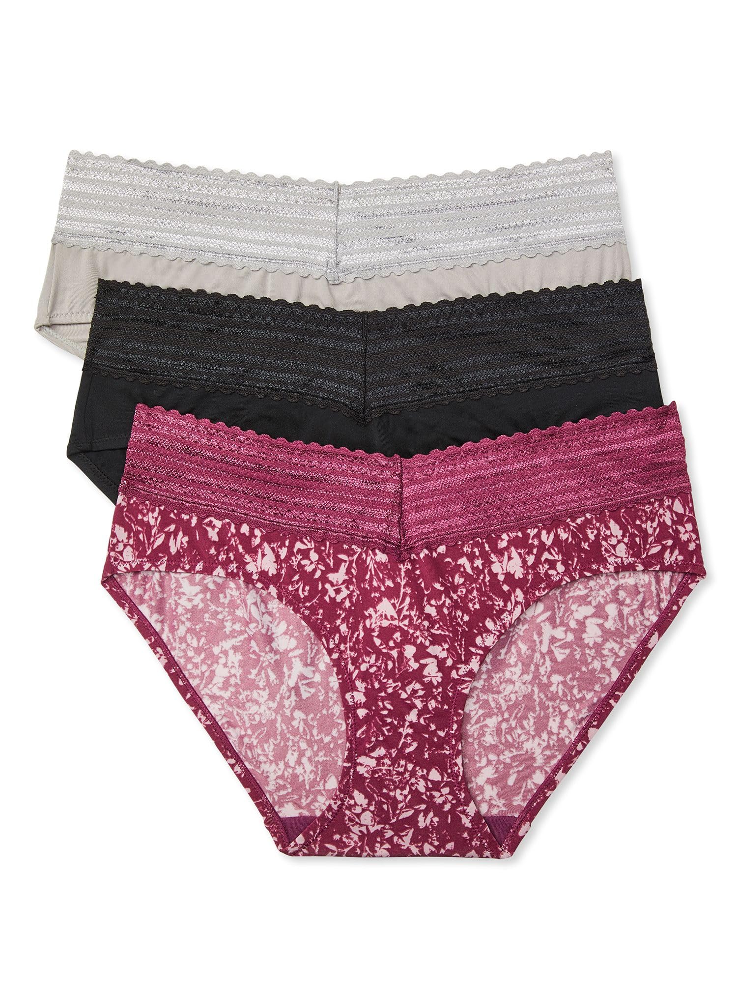 Warner's womens Blissful Benefits No Muffin 3 Pack Hipster Panties