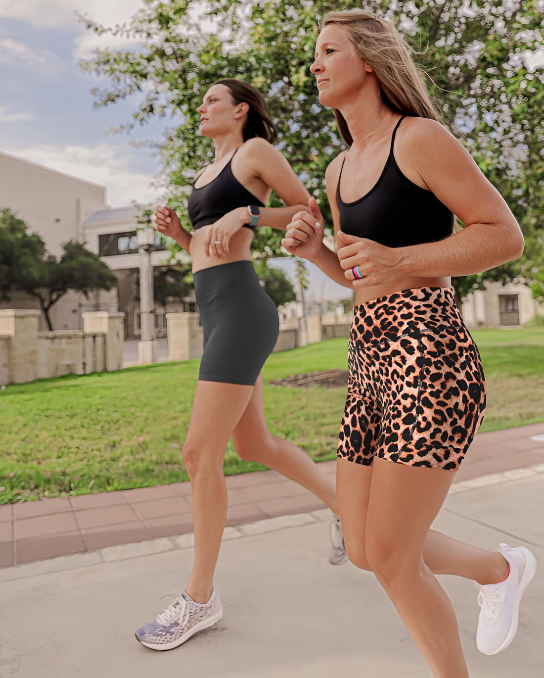 FULLSOFT 4 Pack Biker Shorts for Women with Pockets – 5" High Waisted Tummy Control Workout Yoga Running Gym Tennis Shorts