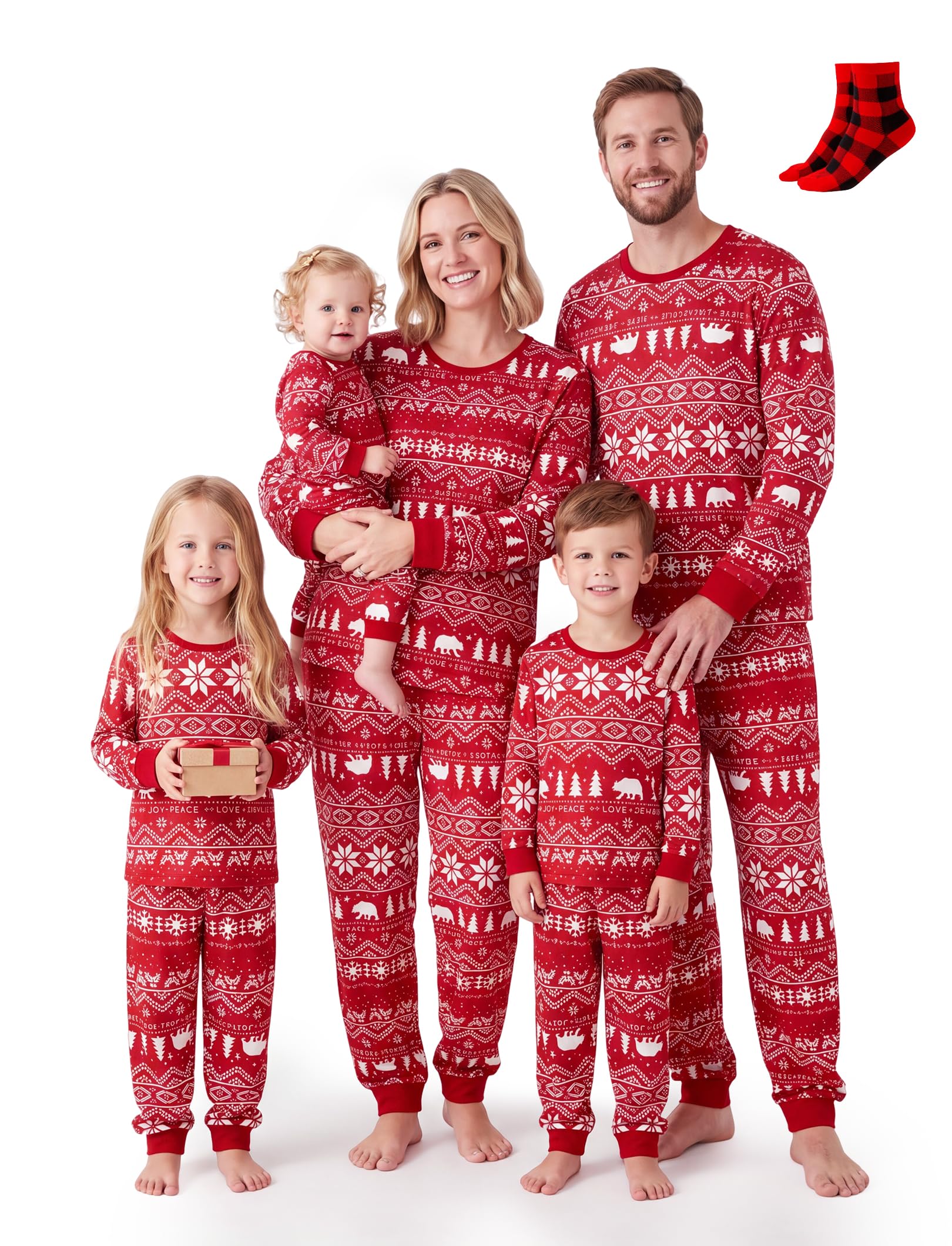PATPAT Family Christmas Pajamas Matching Sets : Holiday Sleepwear Xmas PJS