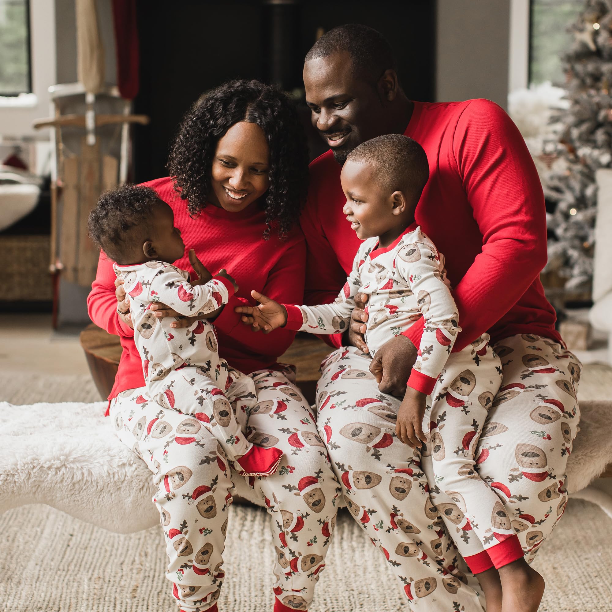 Burt's Bees Baby Matching Family Jammies, Organic Cotton, Holiday Pajamas