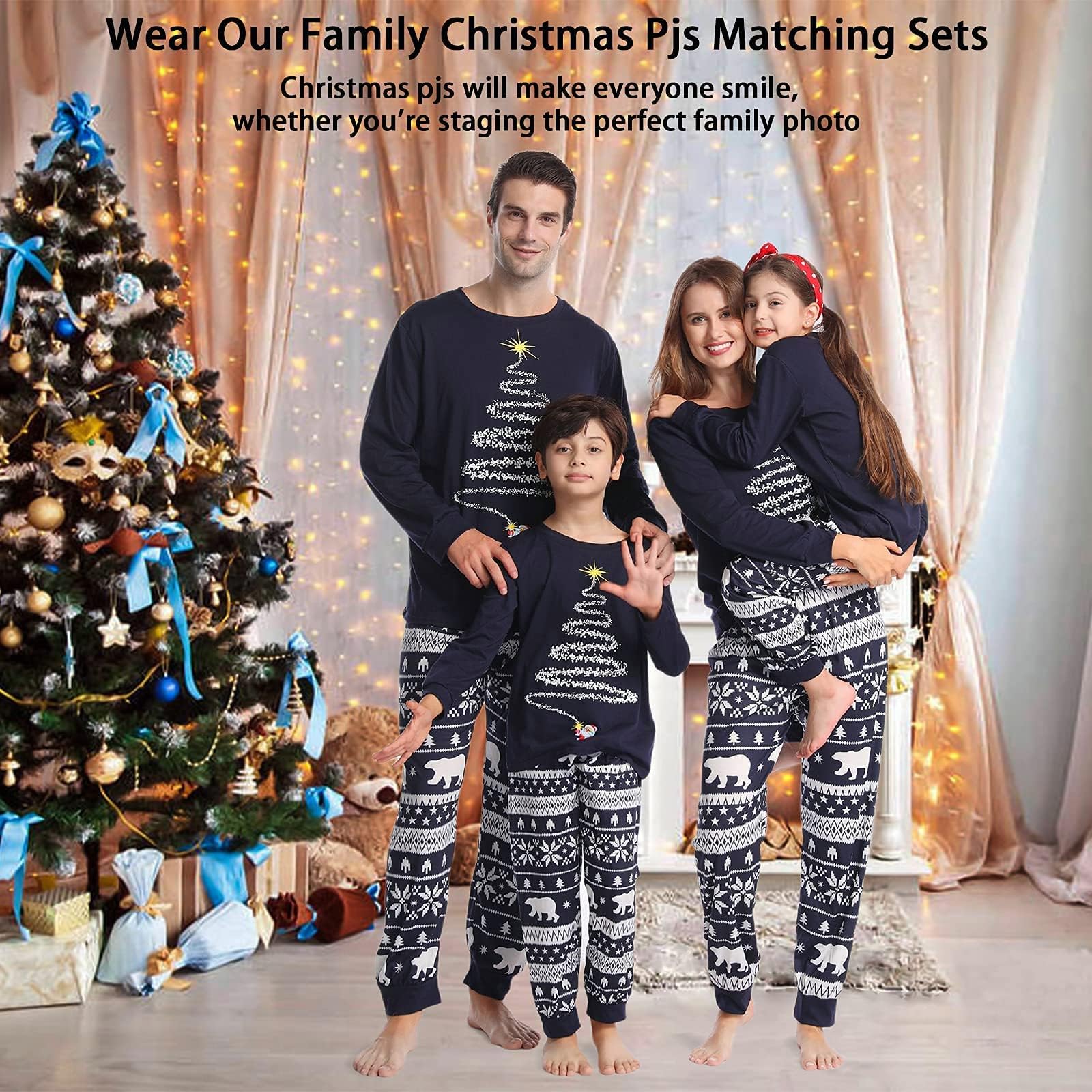 Family Christmas Pajamas Matching sets,Matching Christmas Pajamas Set for family,Womens Sleepwear, Xmas PJS Set
