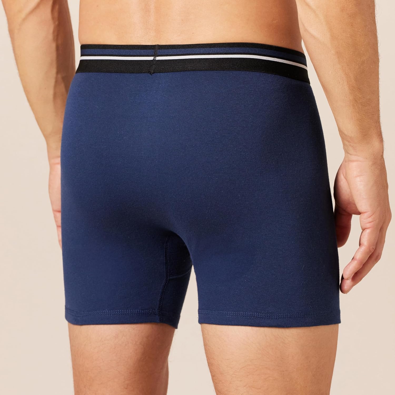 Amazon Essentials Men's Breathable Cotton Boxer Briefs, Tag-Free, Pack of 5