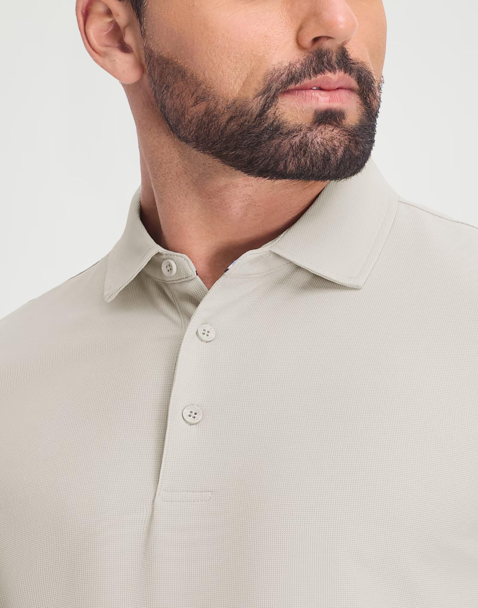 M MAELREG Golf Shirts for Men Dry Fit Waffle Textured Collared Short Sleeve Moisture Wicking Casual Sports Mens Polo Shirts