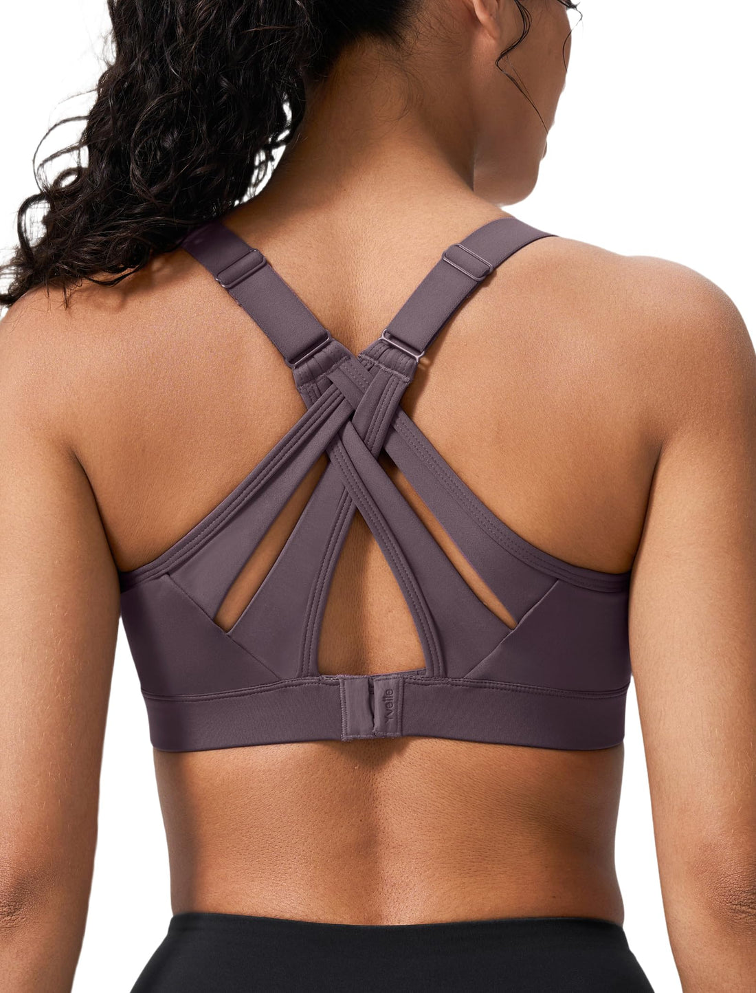Yvette Criss Cross Adjustable High Impact Running Bra | Pickleball Tennis, Big Bust Plus Size, Adjustable Strap, Wireless Sewn in Pads, No Bounce, Full Coverage, Moisture-Wicking