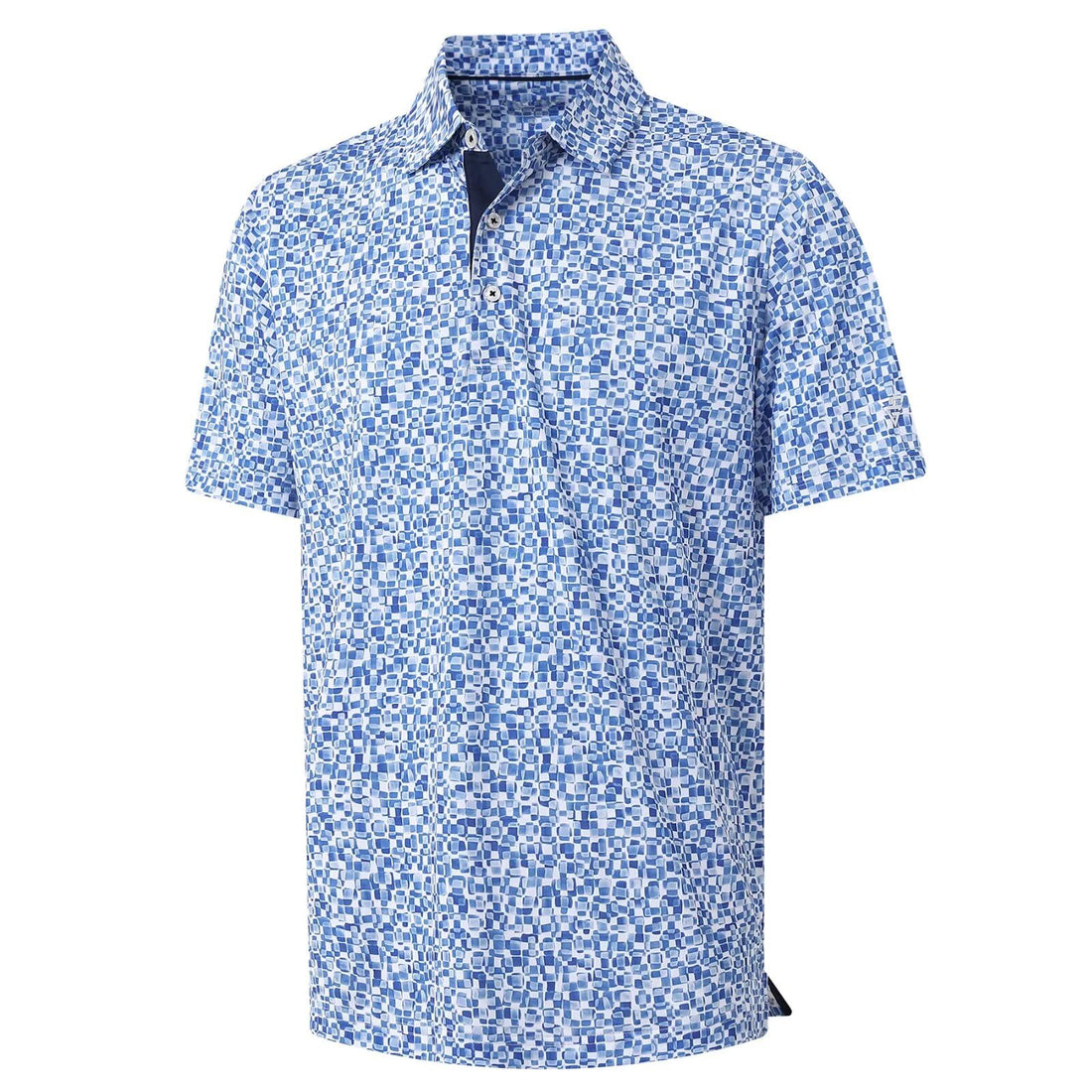 M MAELREG Mens Golf Shirt Short Sleeve Dry Fit Print Moisture Wicking Performance Patterns Collared Polo Shirt