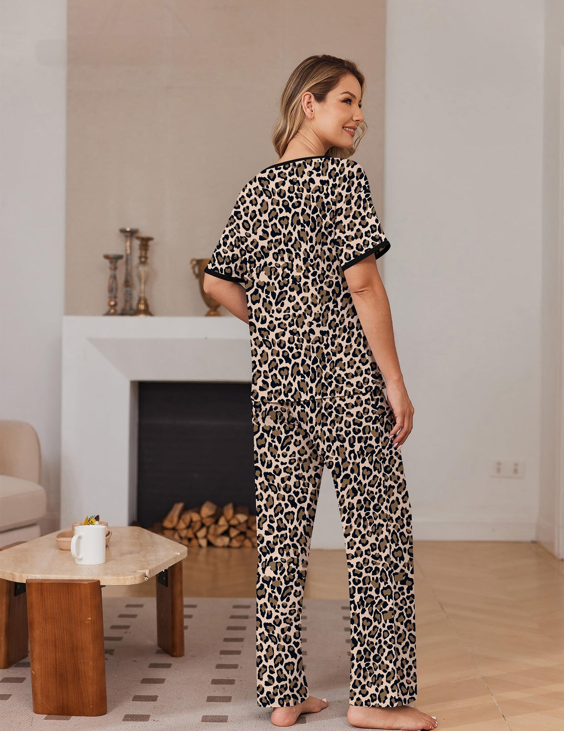 Ekouaer 2 Piece Cotton Pajamas for Women