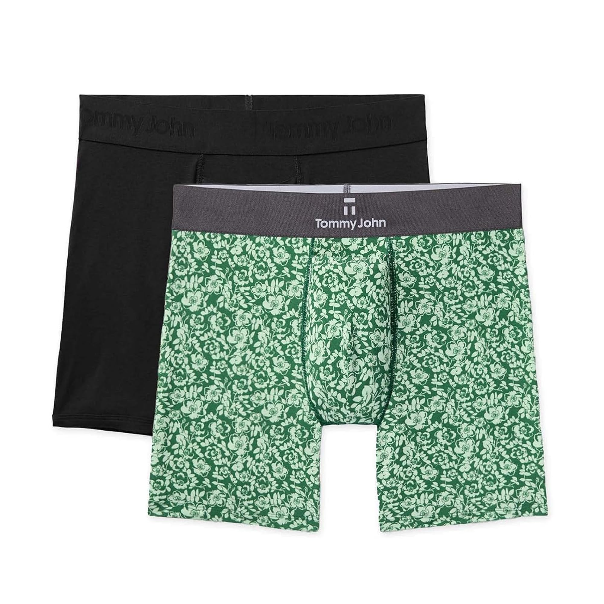 Tommy John Men's Mid-Length Boxer Briefs - Second Skin Fabric - 6" Inseam, Underwear with Contour Pouch and Quick Draw Fly