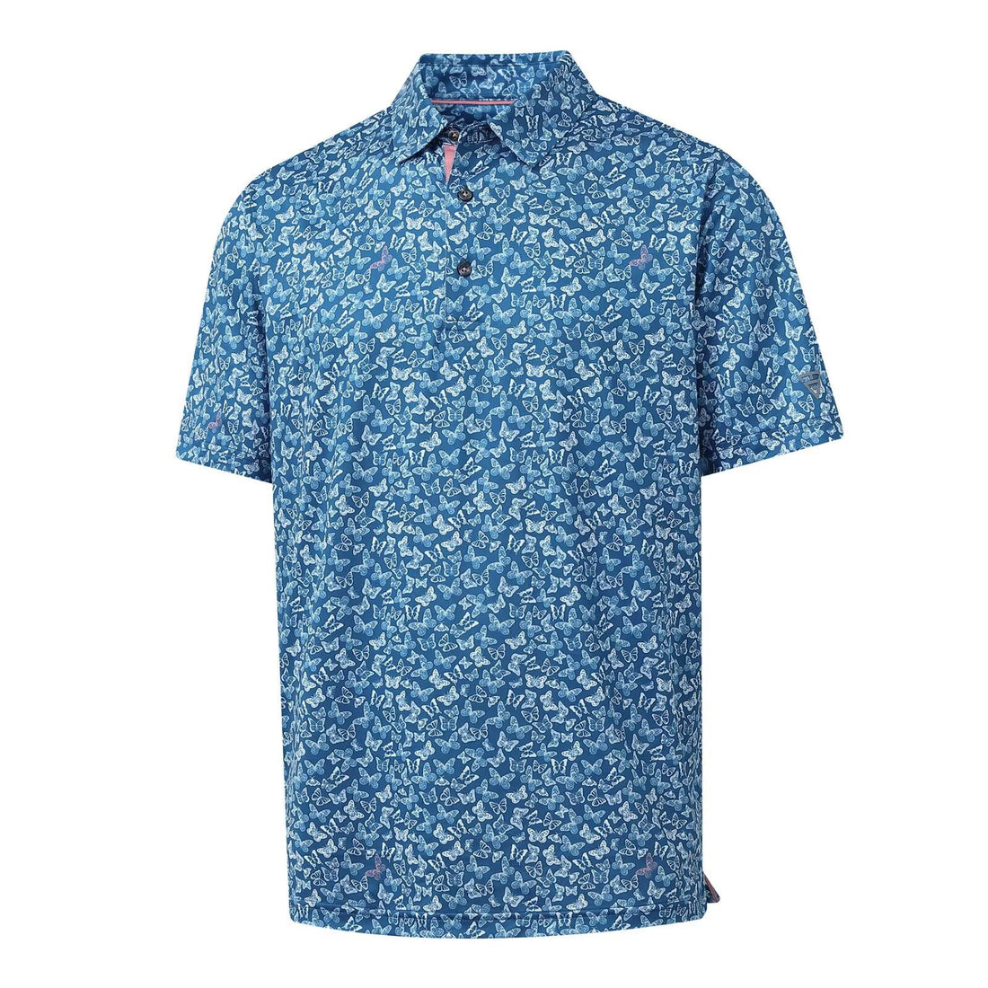 M MAELREG Mens Golf Shirt Short Sleeve Dry Fit Print Moisture Wicking Performance Patterns Collared Polo Shirt
